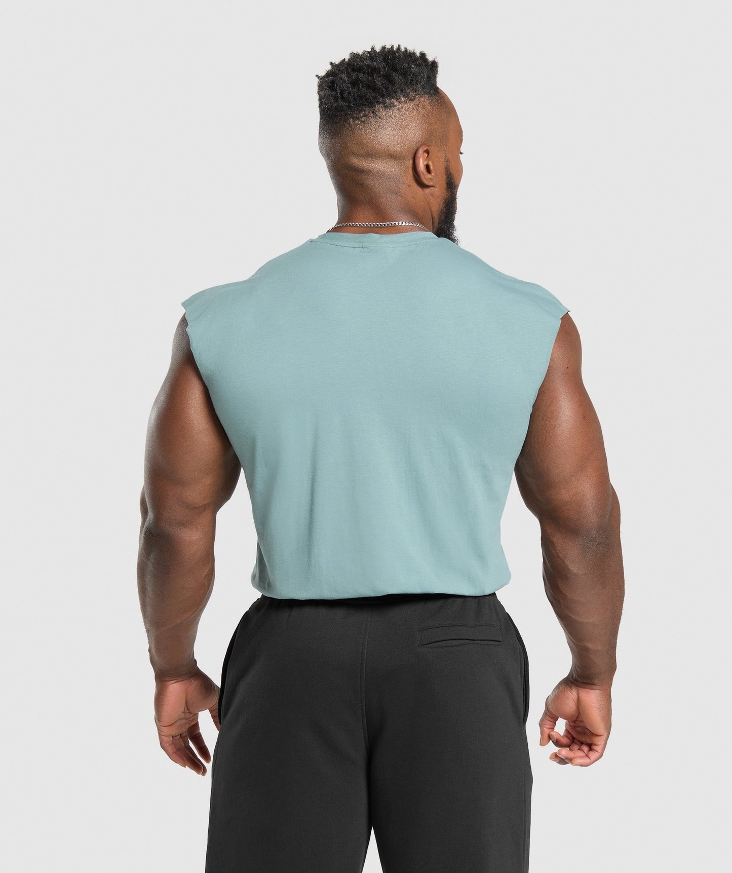 Gymshark Critical Cut Off Tank - Celeste Blue