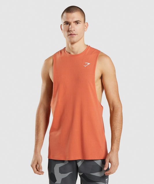 Gymshark Critical 2.0 Drop Arm Tank - Clay Orange