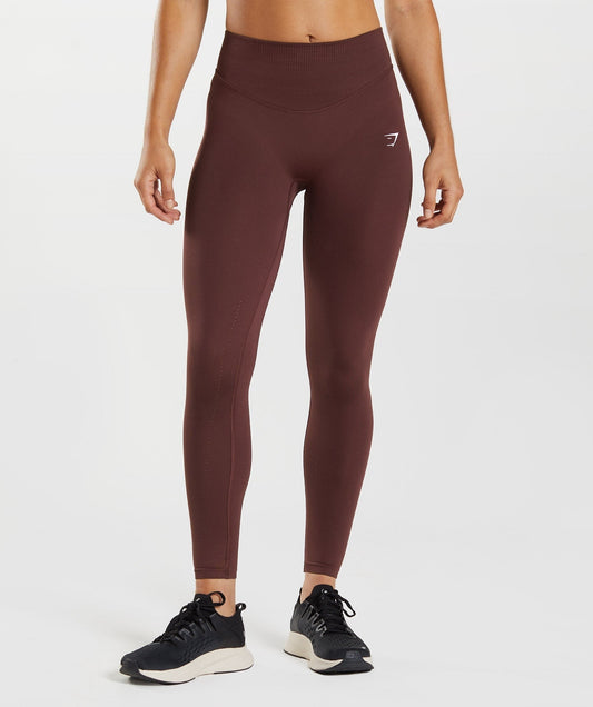 Gymshark Sweat Seamless Sculpt Leggings - Baked Maroon