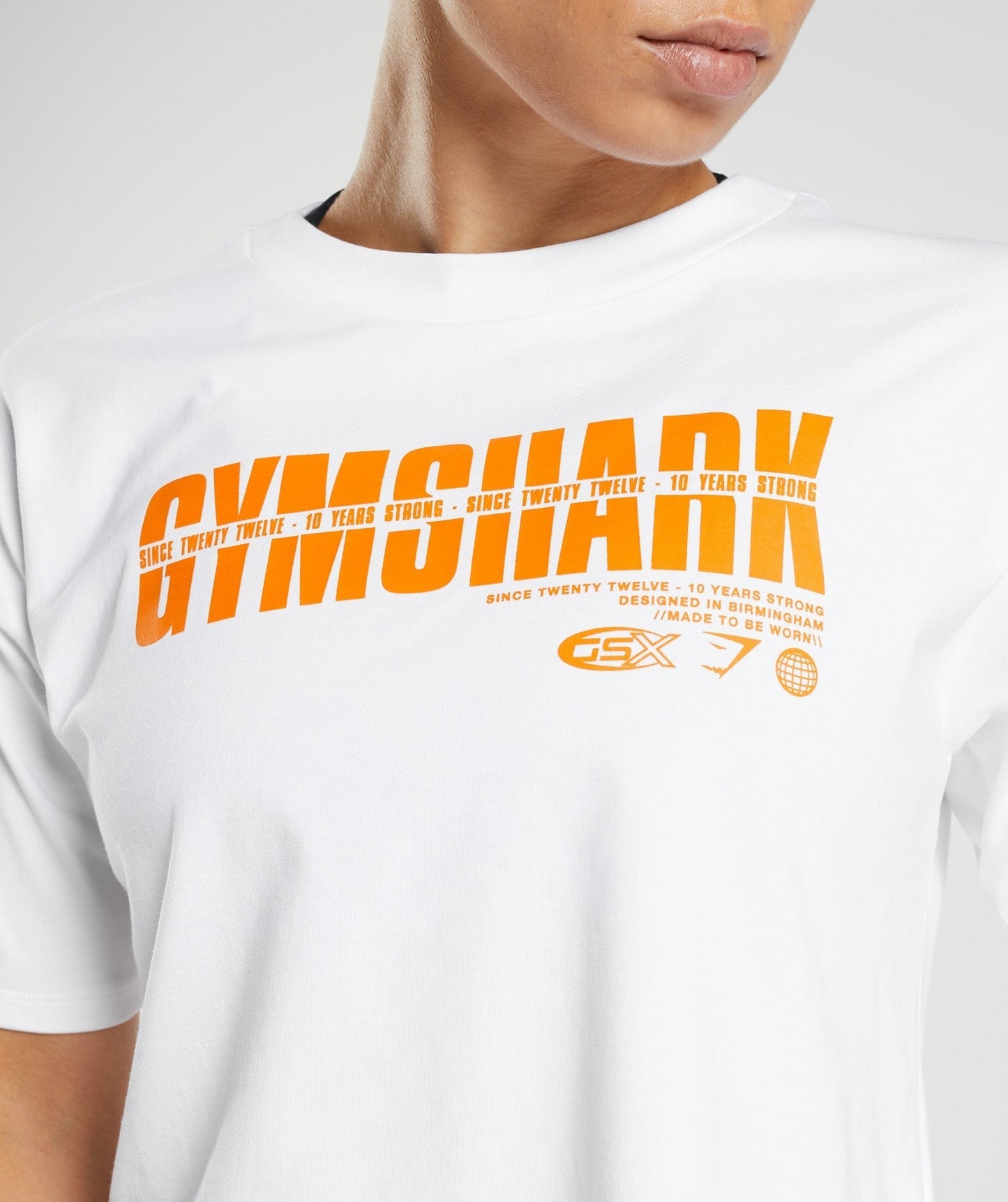 Gymshark GS10 Year Midi Top - White