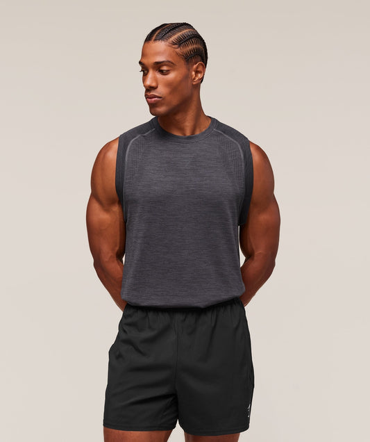 Gymshark Versatile Seamless Tank - Dark Grey/Black