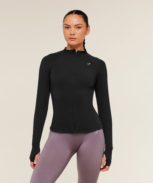 Gymshark Running Full Zip Jacket - Black