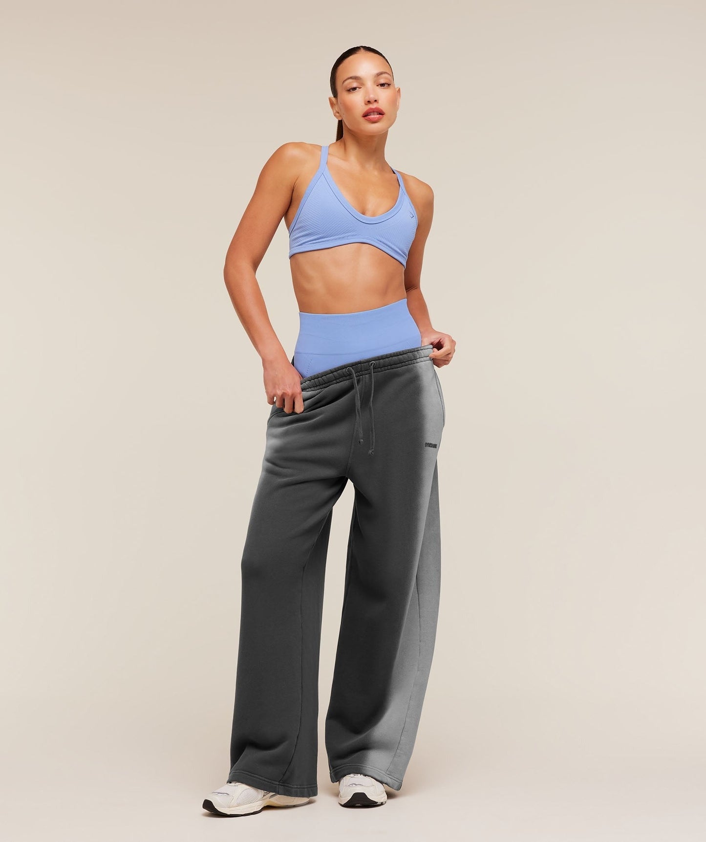 Gymshark Pump Washed Straight Leg Joggers - Onyx Grey/Stratus Grey