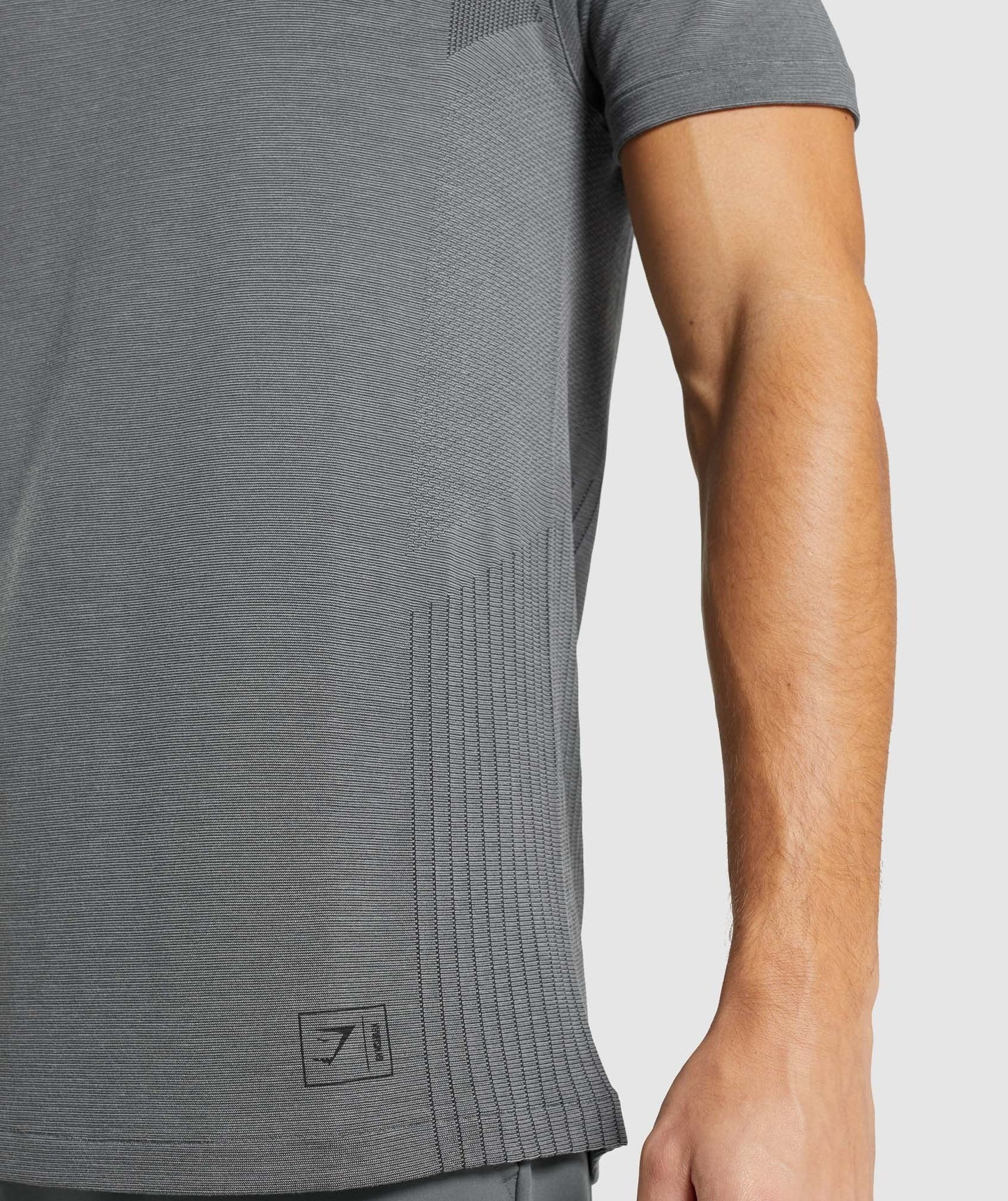 Gymshark Retake Seamless T-Shirt - Black/Charcoal Marl