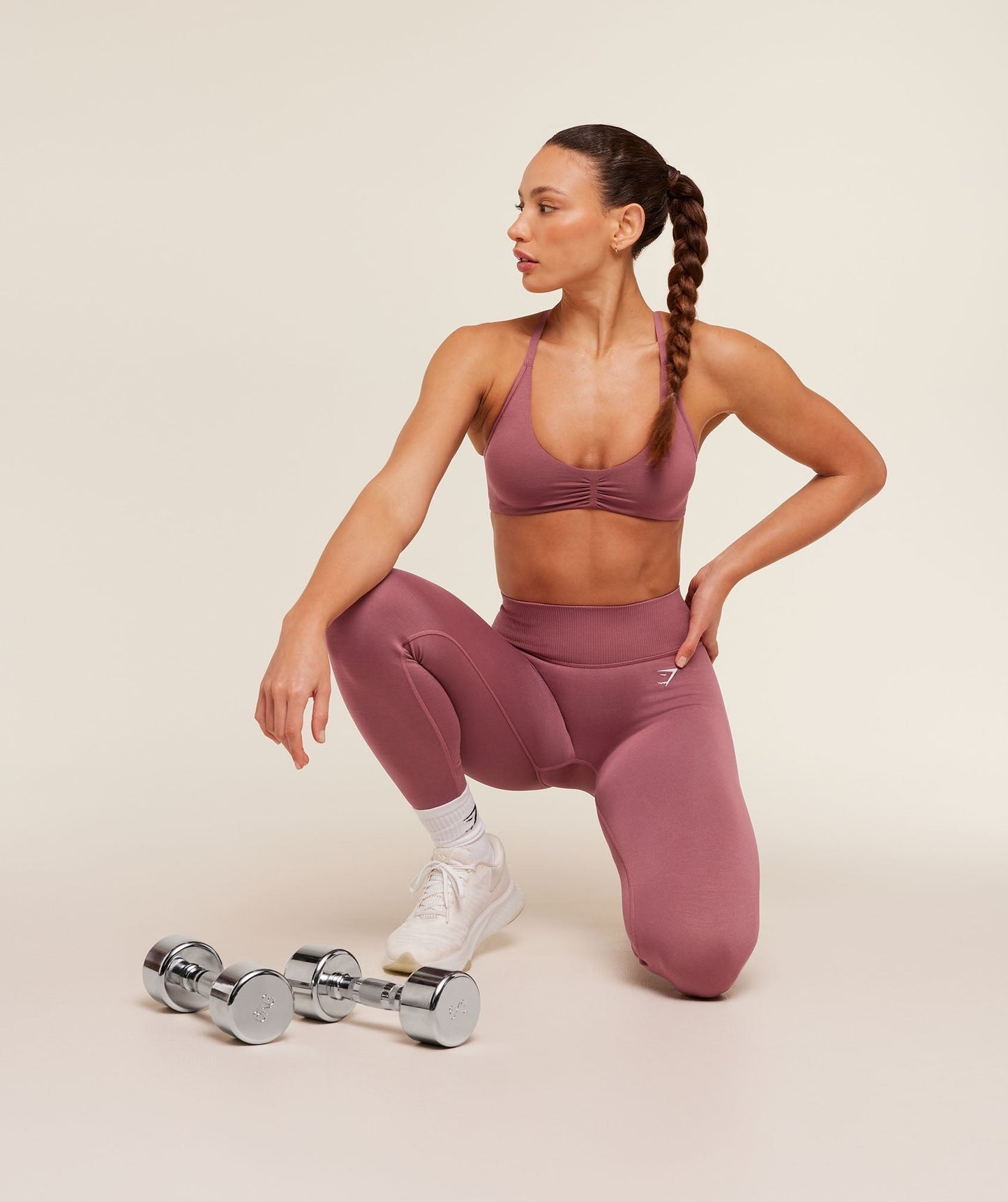 Gymshark Interval Seamless Light Support Sports Bra - Reset Pink
