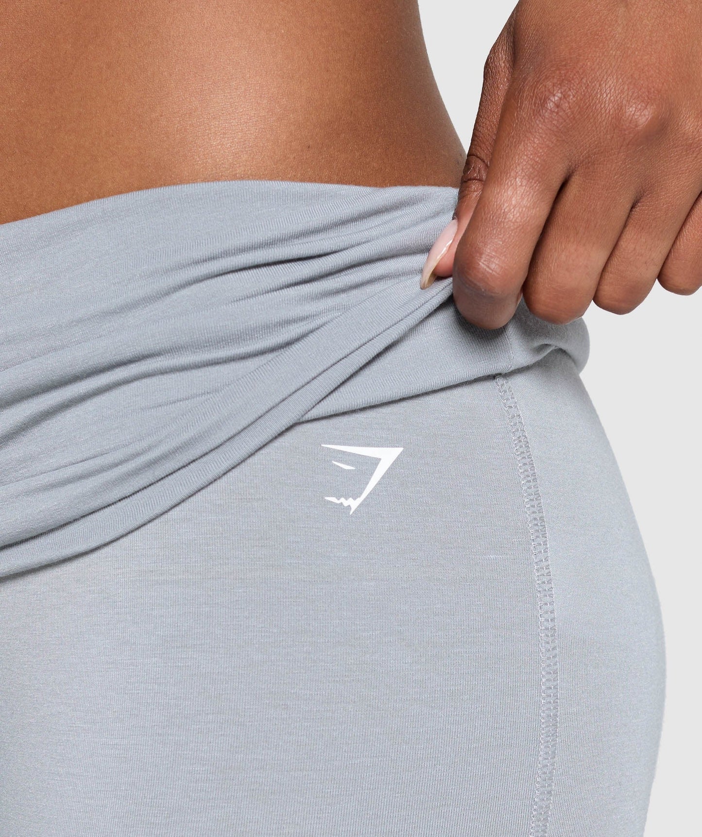 Gymshark Foldover Flared Leggings - Denim Grey