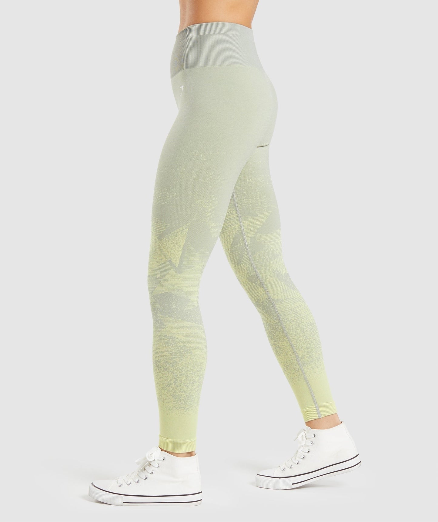 Gymshark Adapt Ombre Seamless Leggings - Triangle | Taupe Grey Print