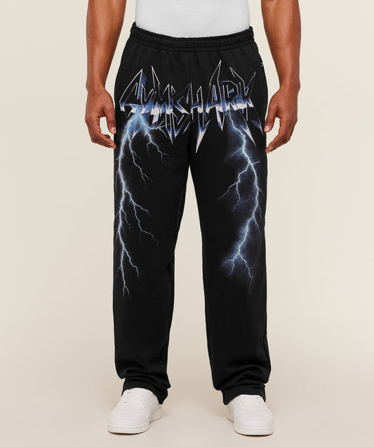 Gymshark Eagle Band Style Graphic Straight Leg Pants - GS Black