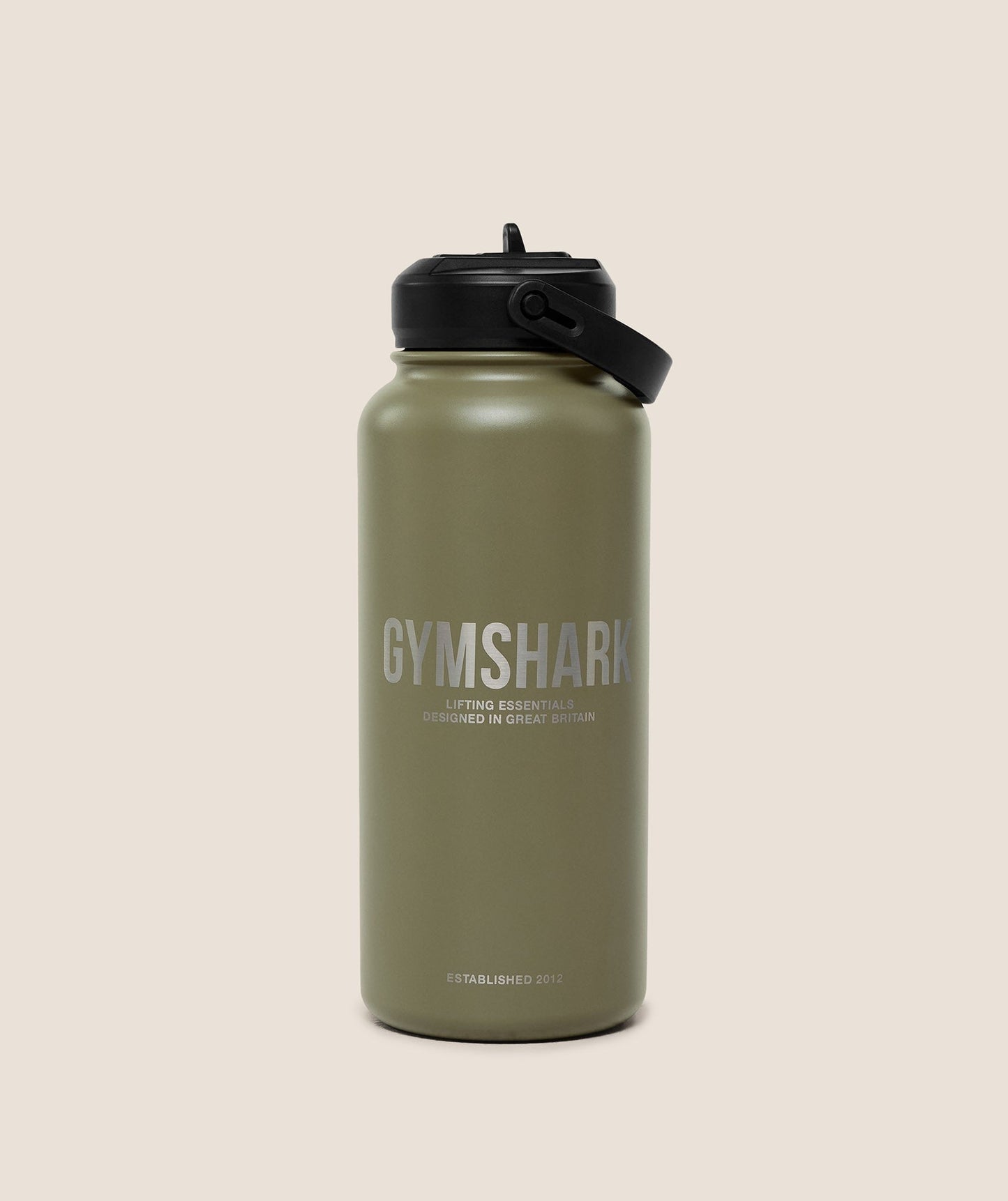 Gymshark Metal Insulated Straw Bottle 1L - GS Grounded Green