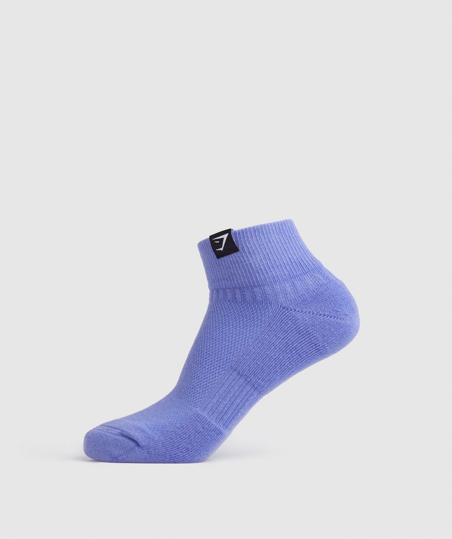 Gymshark Woven Tab Quarter Socks 3pk - Fuchsia/Blue/Grape Blue
