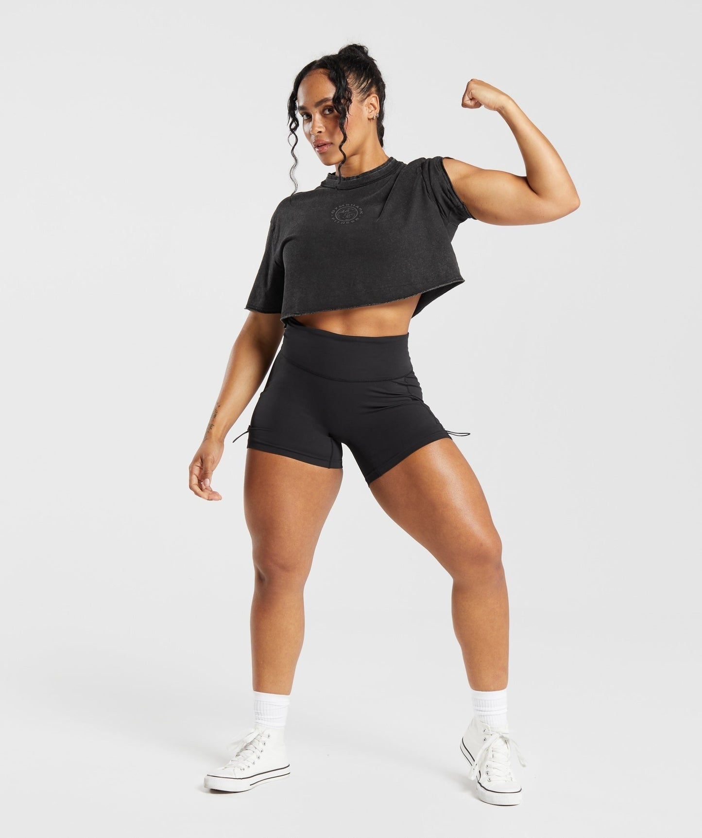 Gymshark Legacy Washed Crop Top - Black