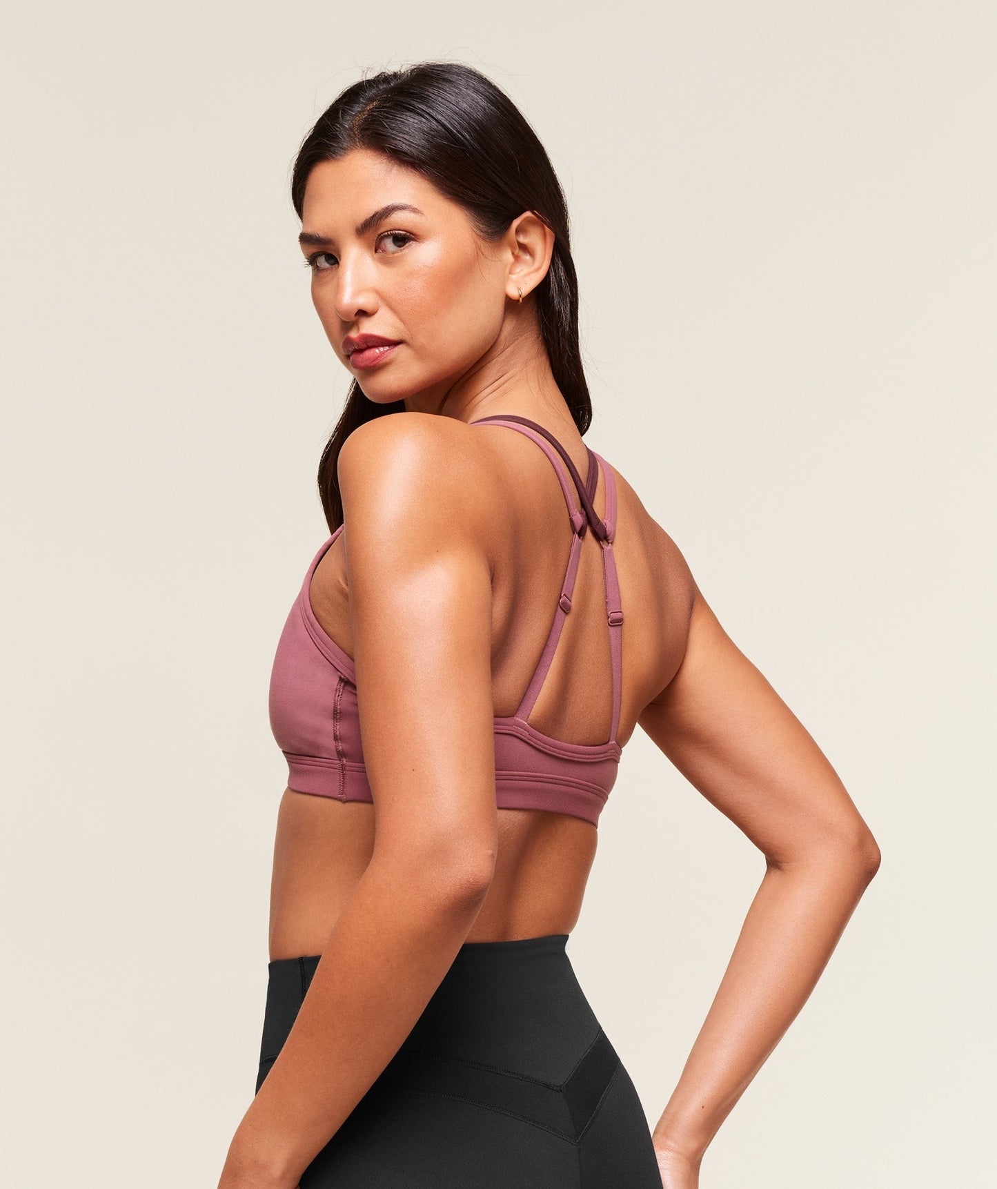 Gymshark Double Up Sports Bra - Reset Pink/Rich Maroon