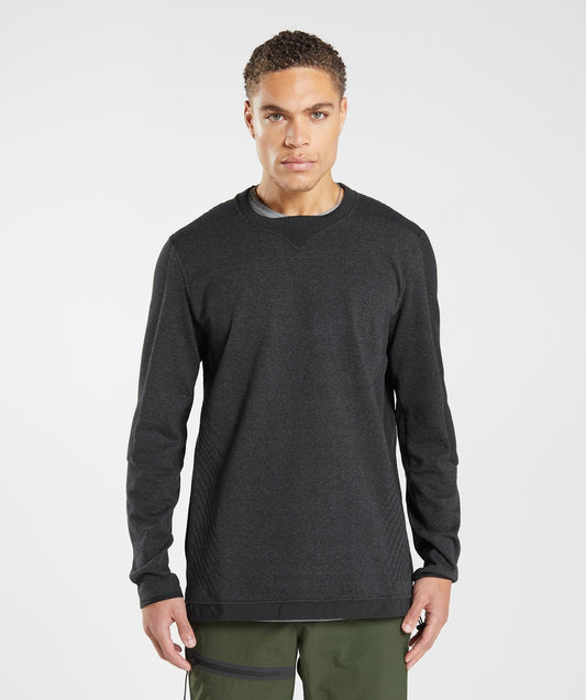 Gymshark Retake Crew - Black Marl