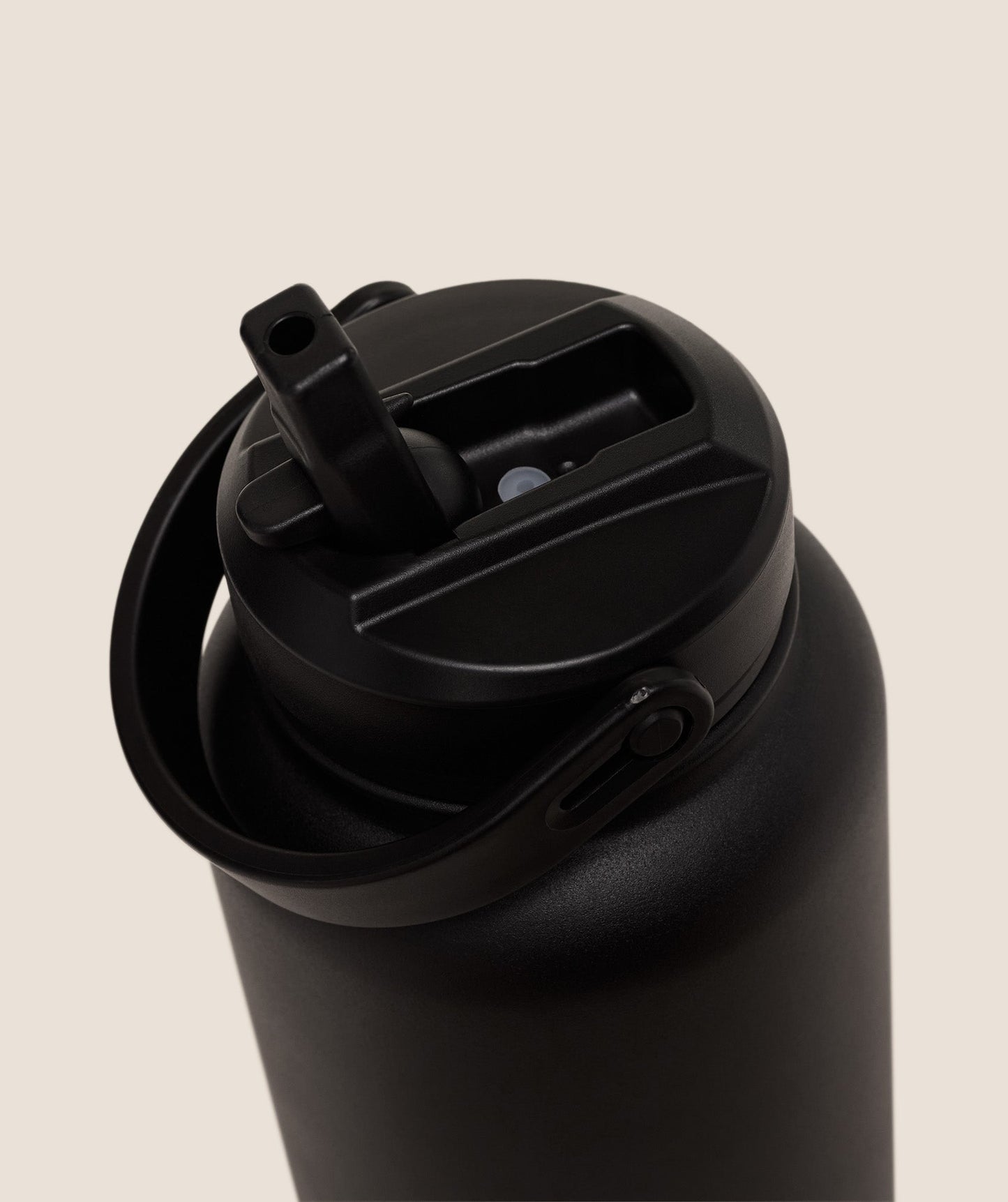 Gymshark Metal Insulated 1L Bottle with Straw - Black