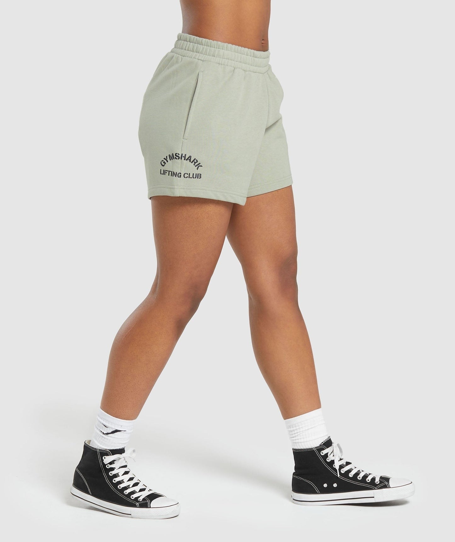 Gymshark Built Graphic Shorts - Stone Grey