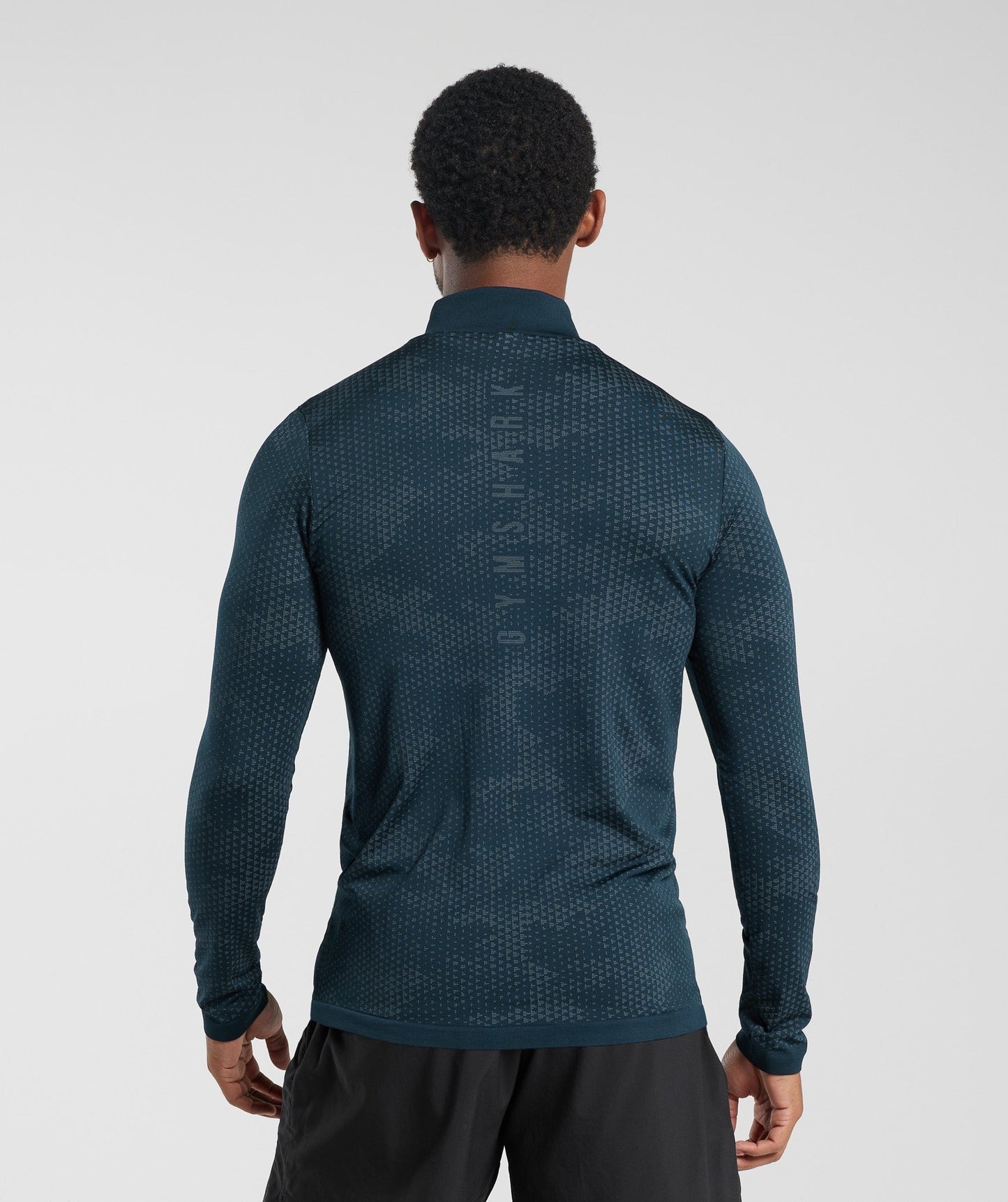 Gymshark Sport Seamless 1/4 Zip - Navy/Denim Teal