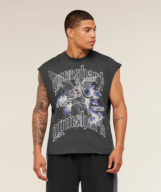 Gymshark x Carlos Belcast Cut off Tee - Grey