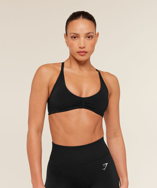 Gymshark Interval Seamless Light Support Sports Bra - Black