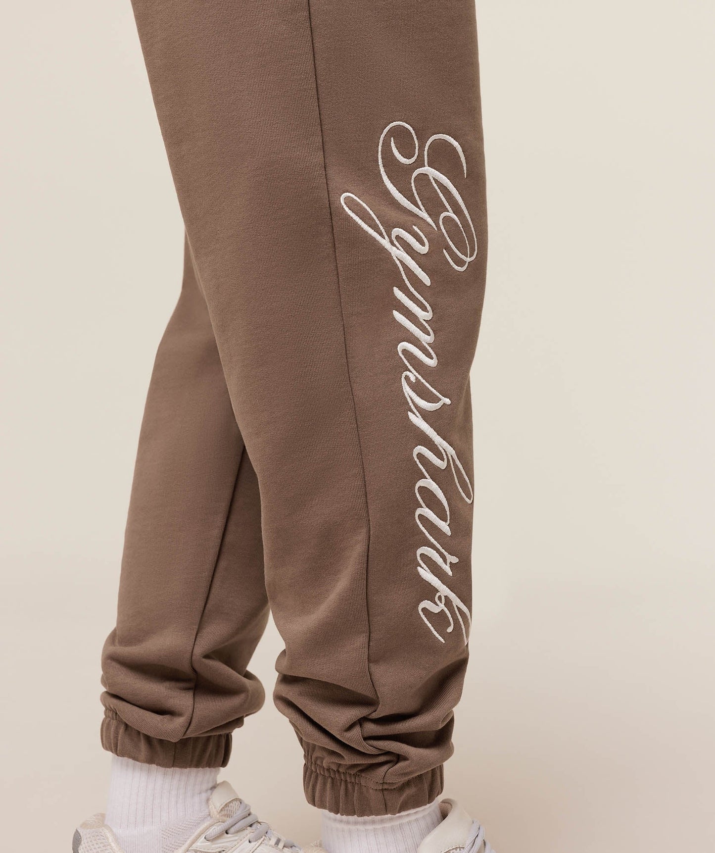 Gymshark All Seasons Graphic Joggers - Soft Brown
