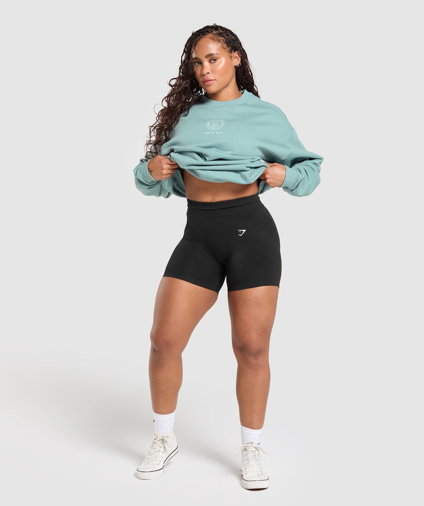 Gymshark Graphic Illustration Pullover - Celeste Blue