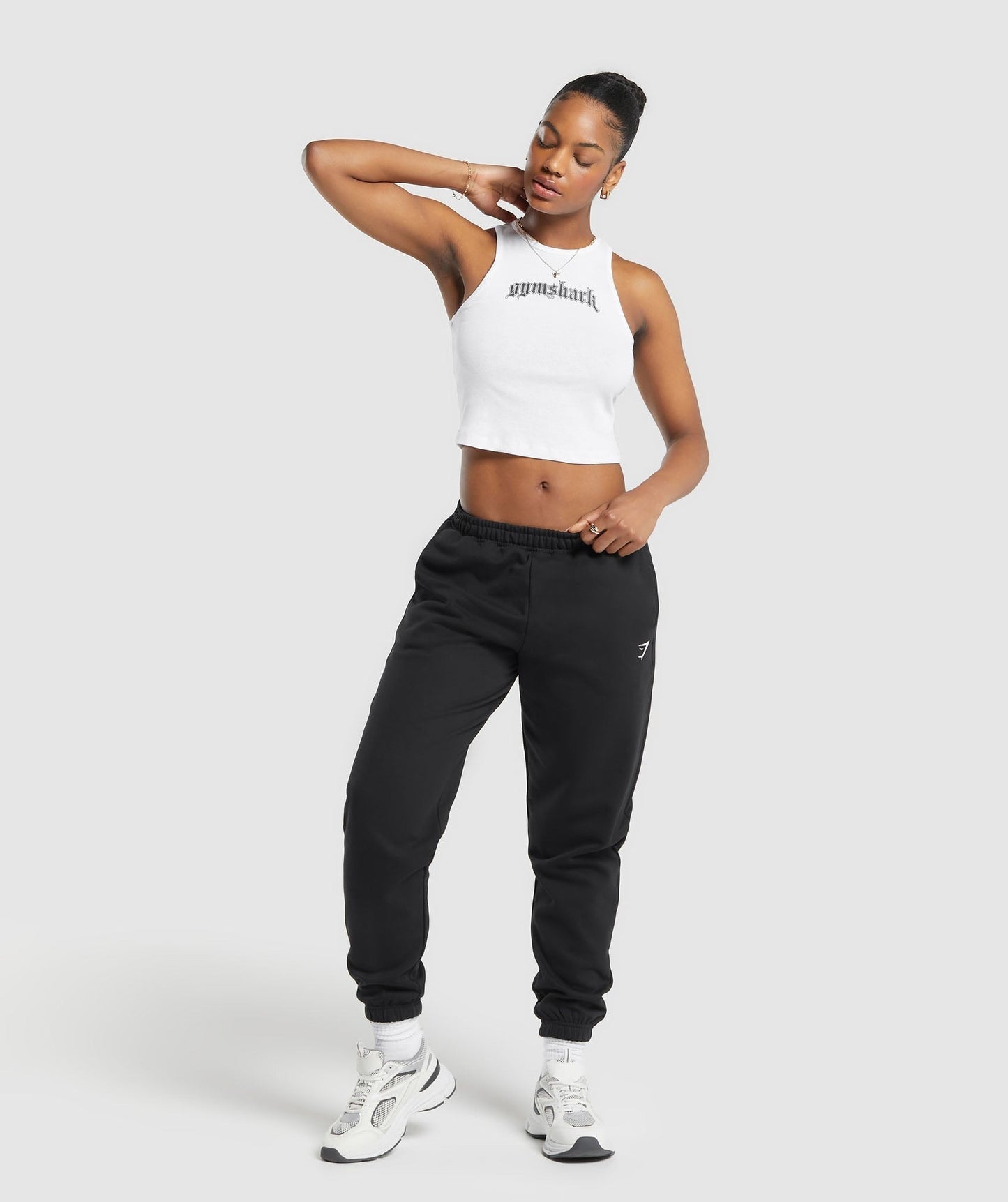 Gymshark Heavy Flex Graphic Midi Tank - White
