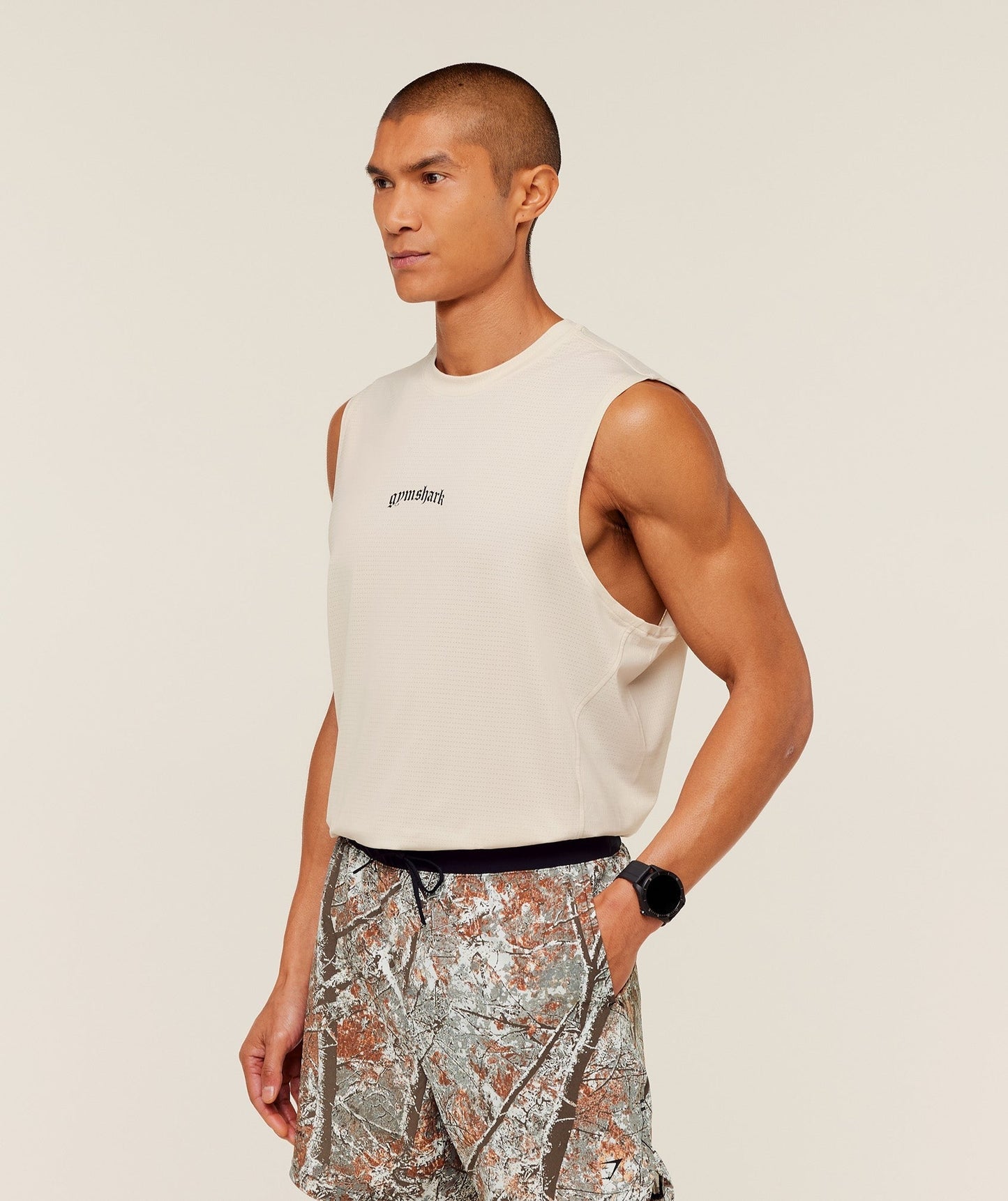 Gymshark Tactical Tank - Oat White