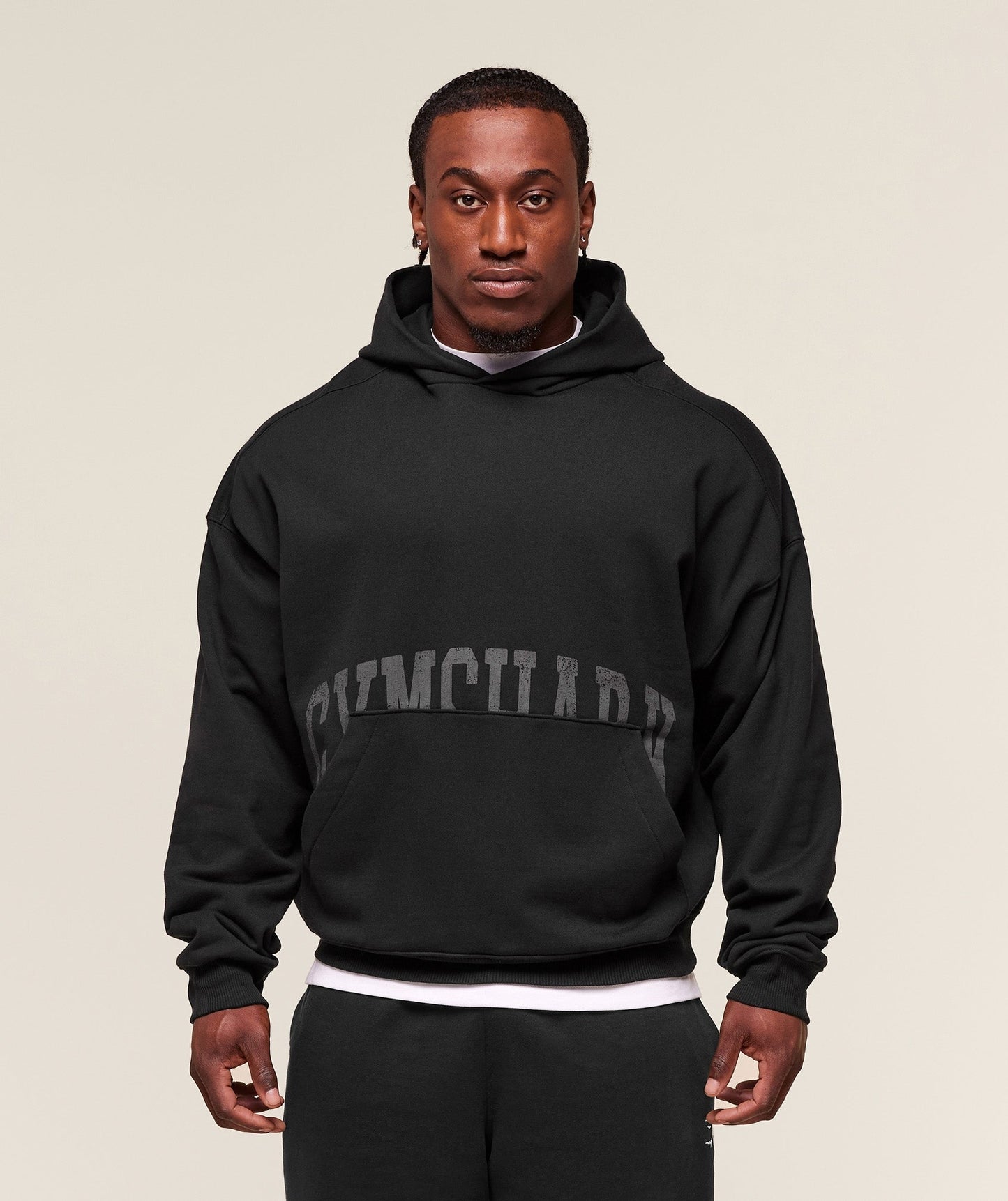 Gymshark Pocket Graphic Hoodie - Black