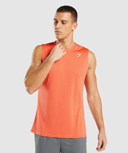 Gymshark Arrival Sleeveless Tee - Papaya Orange
