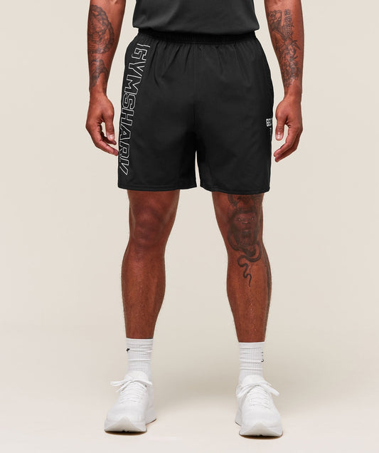 Gymshark Hybrid Athlete 7" Shorts - Black