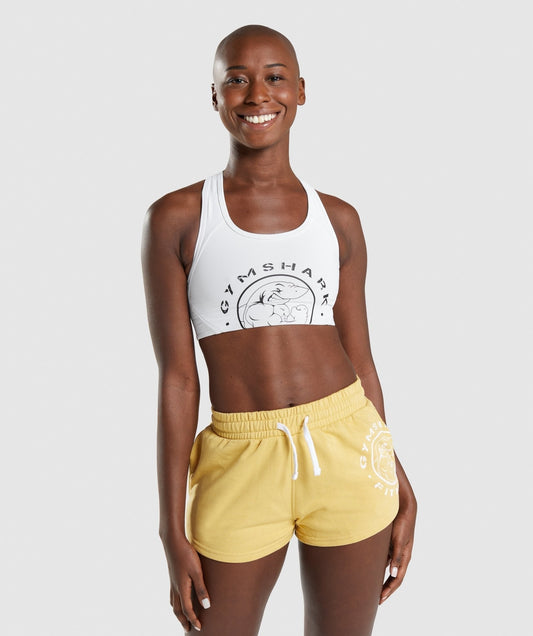 Gymshark Legacy Graphic Sports Bra - White