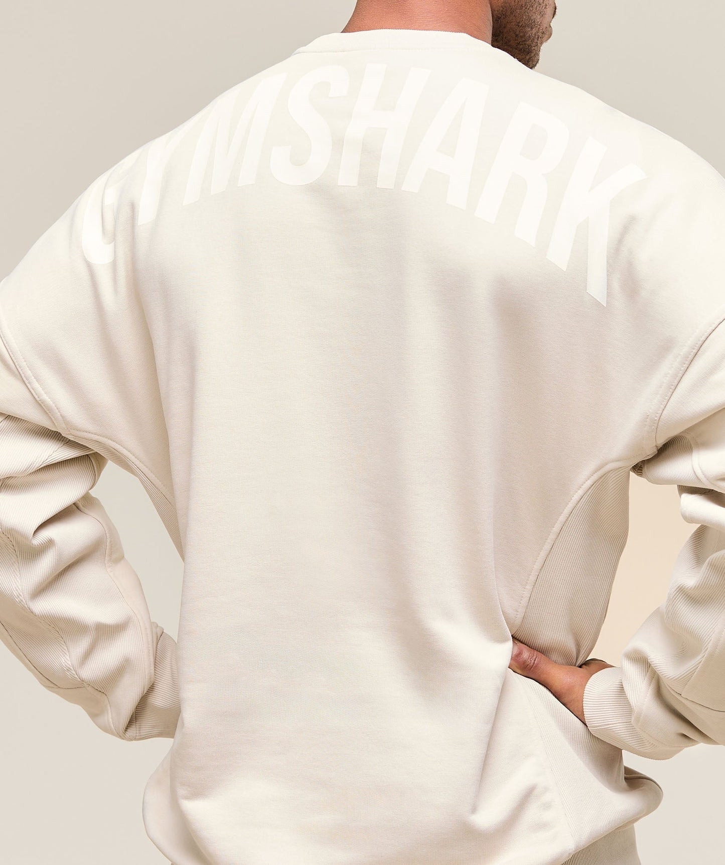 Gymshark Power Crew - Oat White