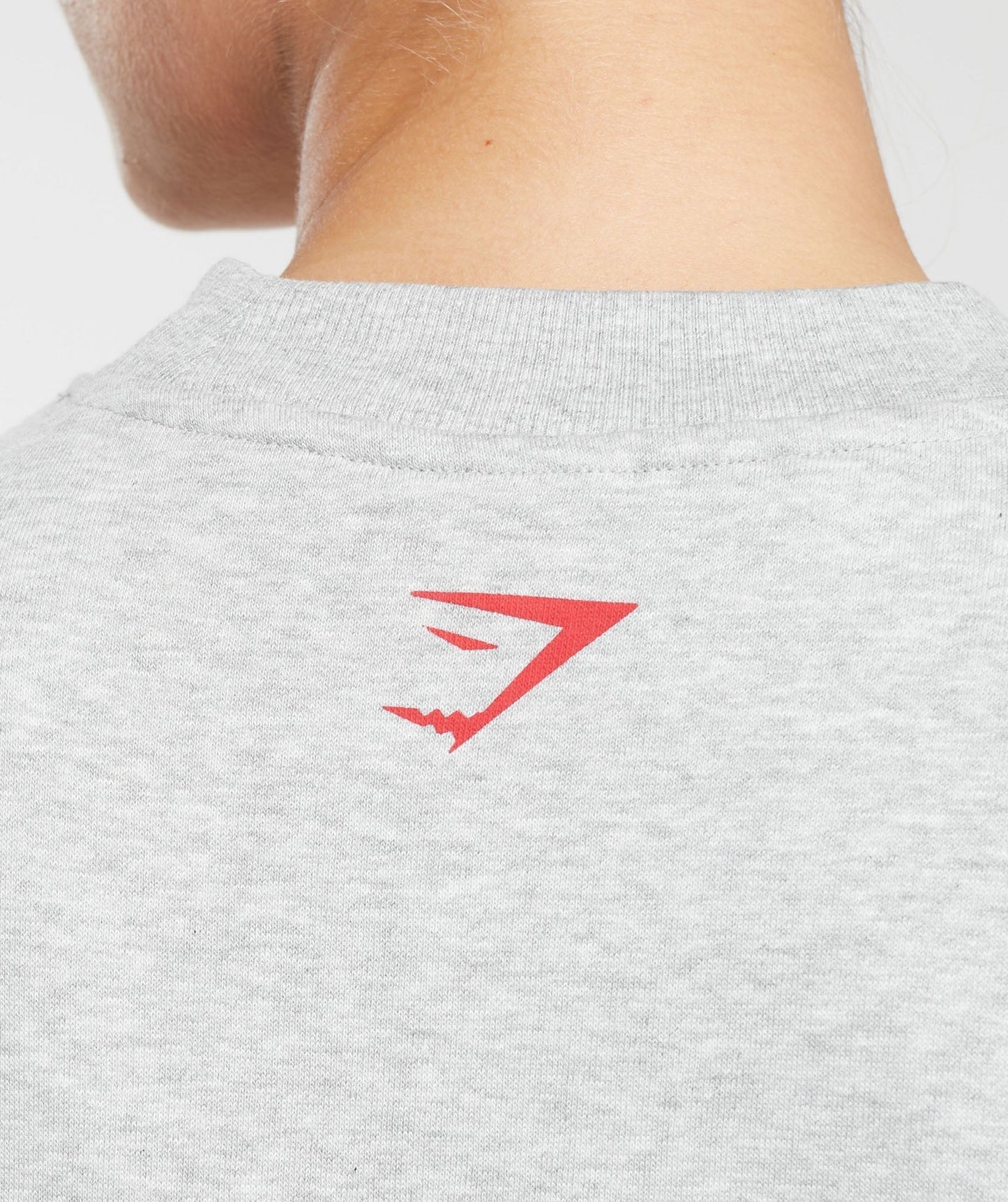 Gymshark I Heart Gym Oversized Sweatshirt - Light Grey Core Marl