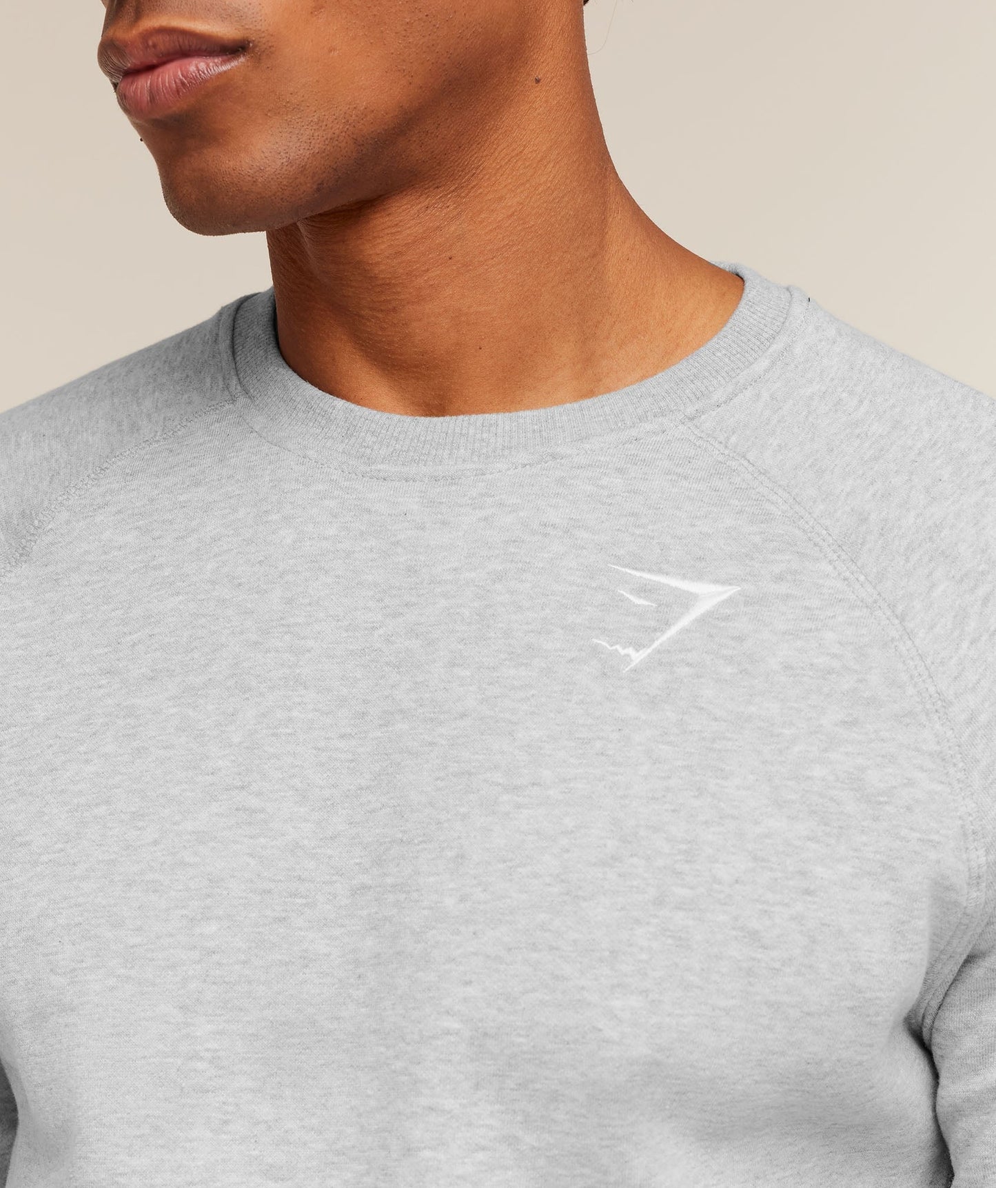 Gymshark Crest Sweatshirt - Light Grey Marl