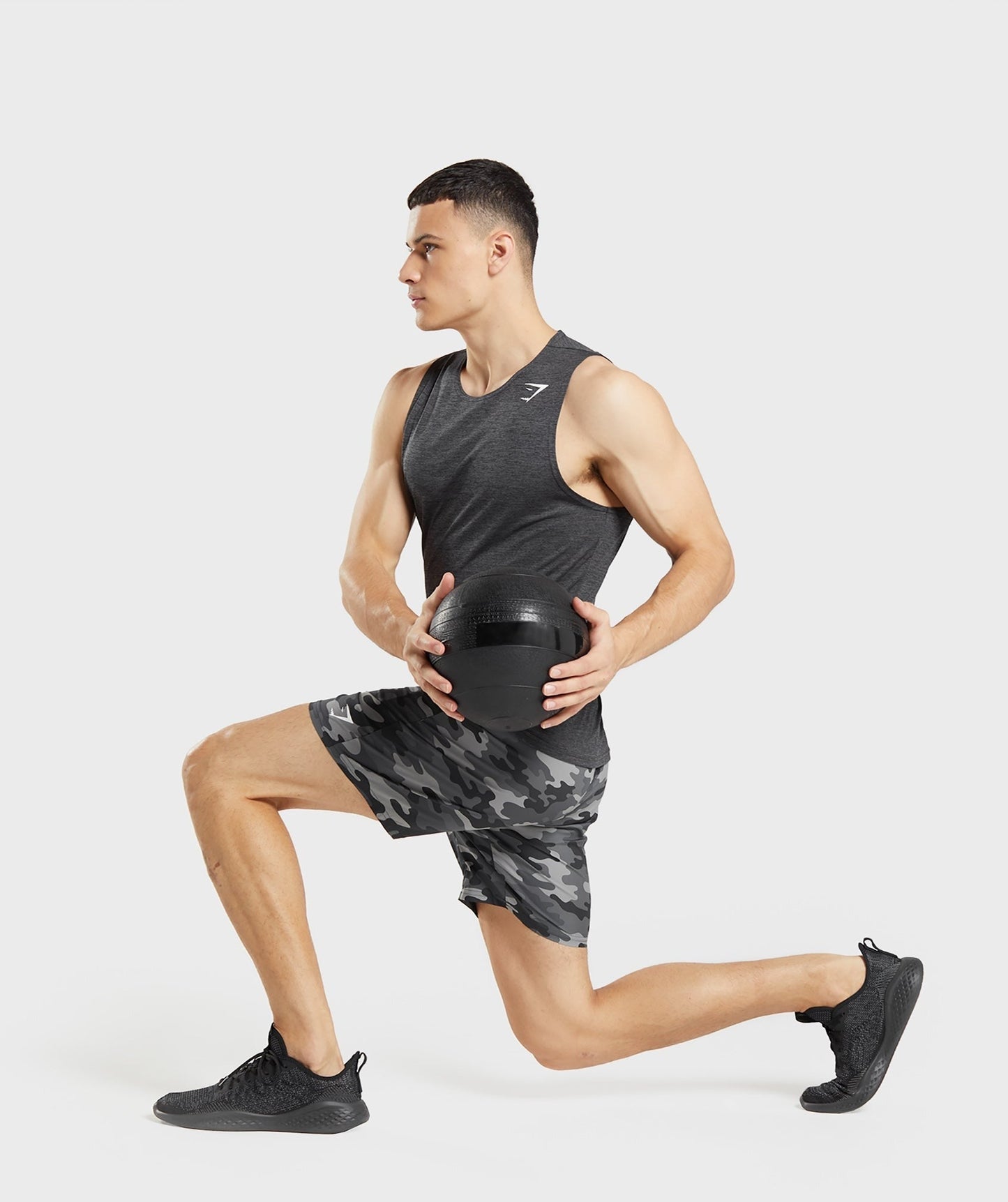 Gymshark Arrival 7" Shorts - Grey Print