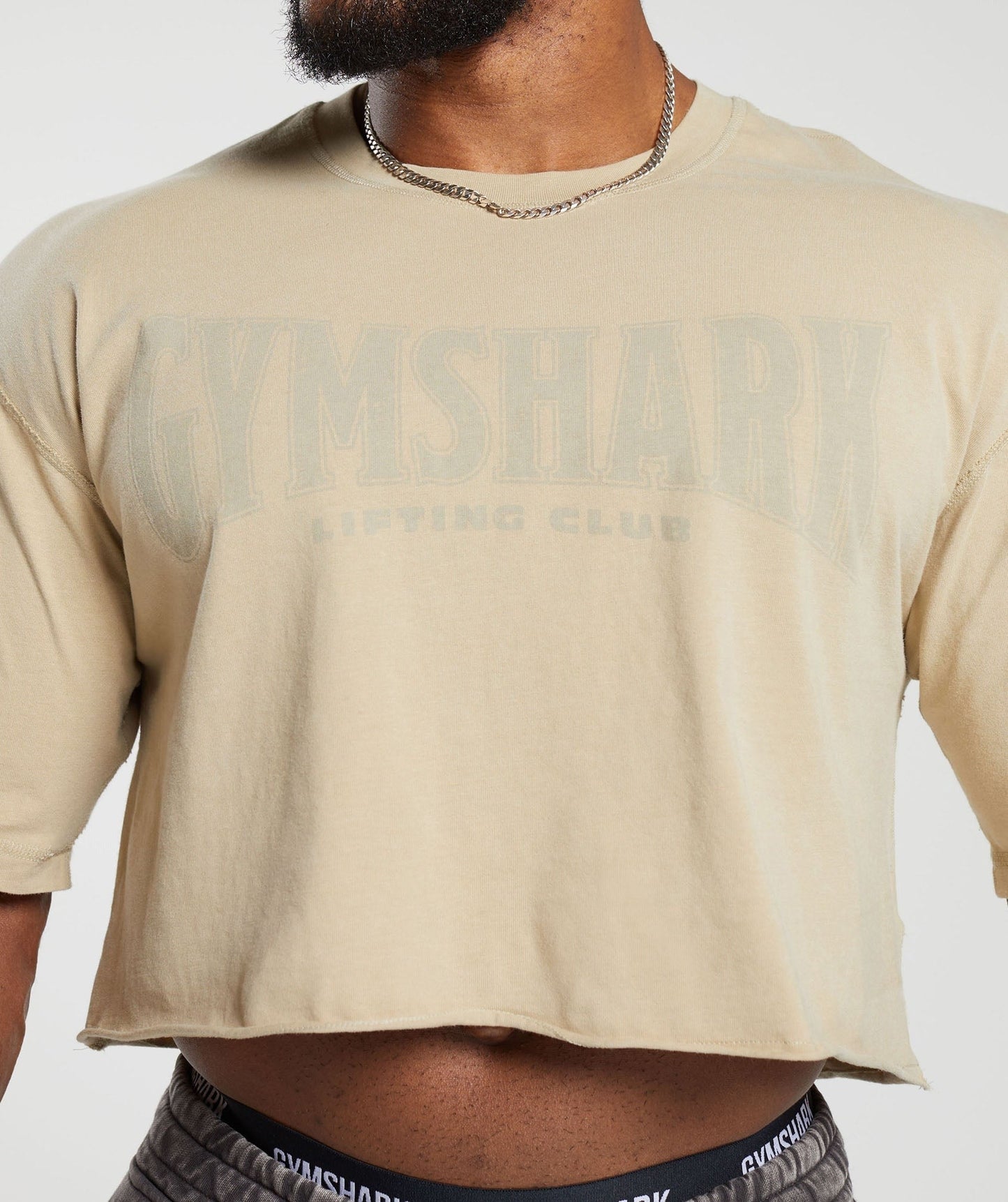 Gymshark Heritage Washed Crop T-Shirt - Desert Beige