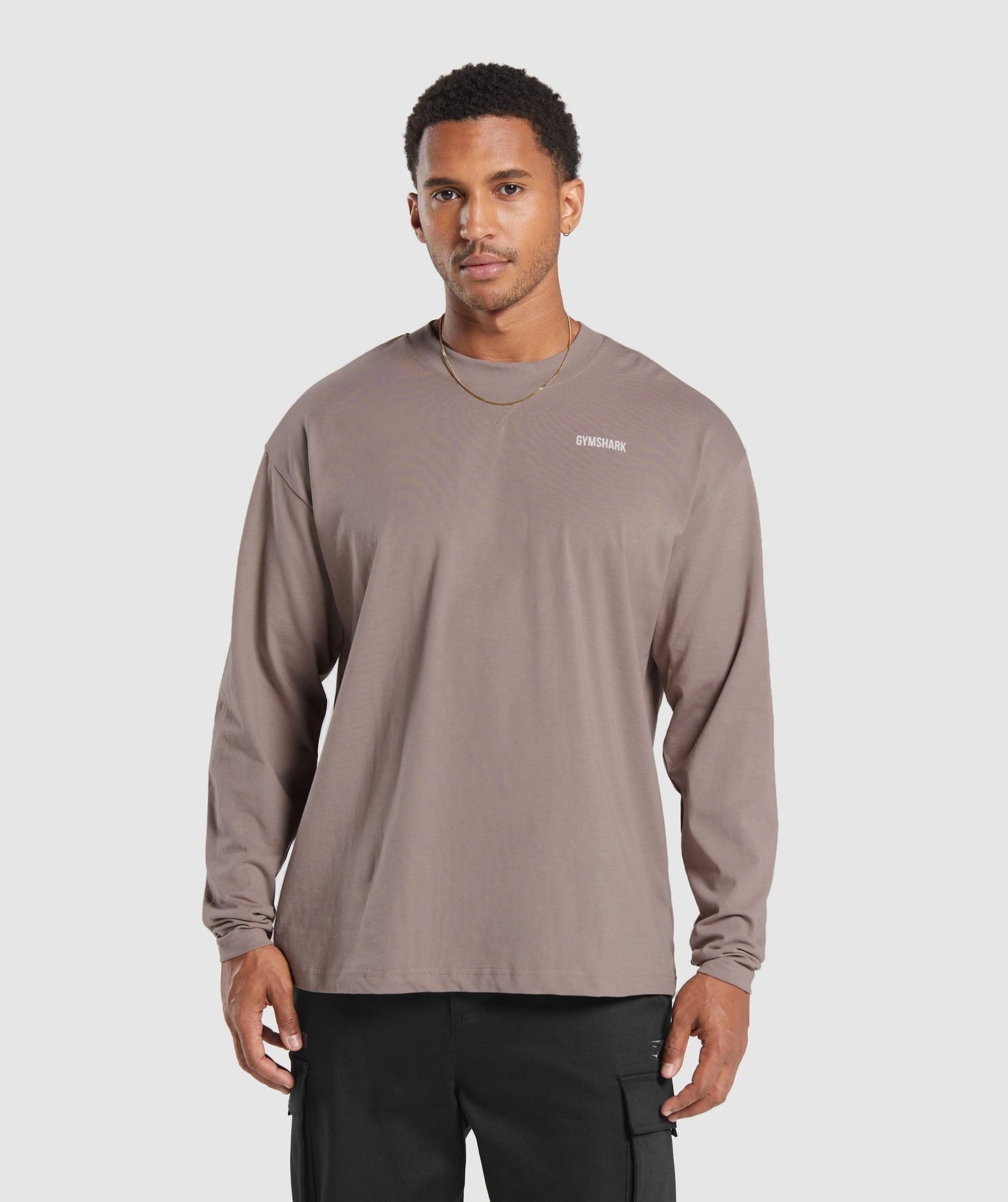 Gymshark Rest Day Sweats Long Sleeve T-Shirt - Powder Mauve