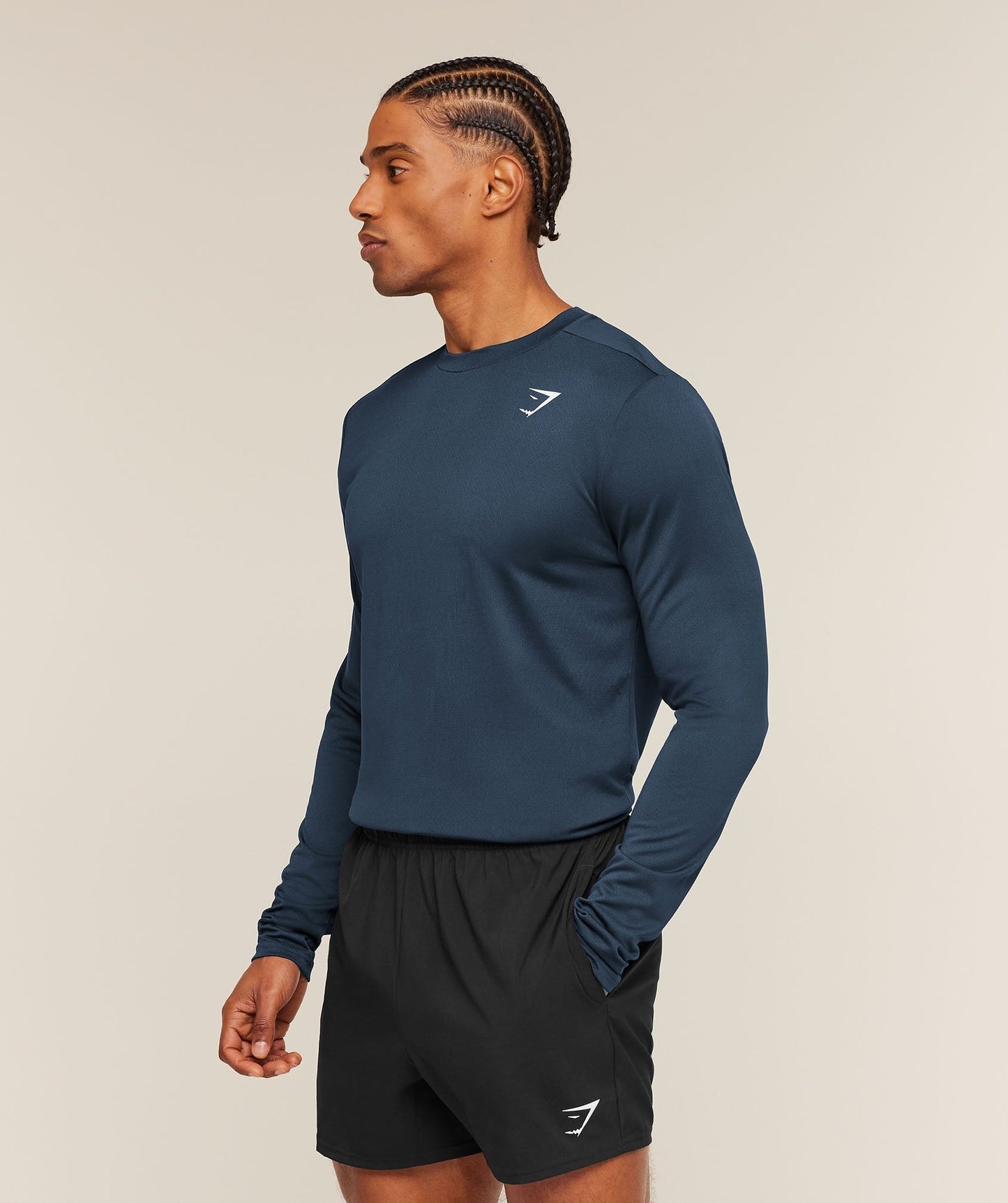 Gymshark Arrival Long Sleeve T-Shirt - Navy