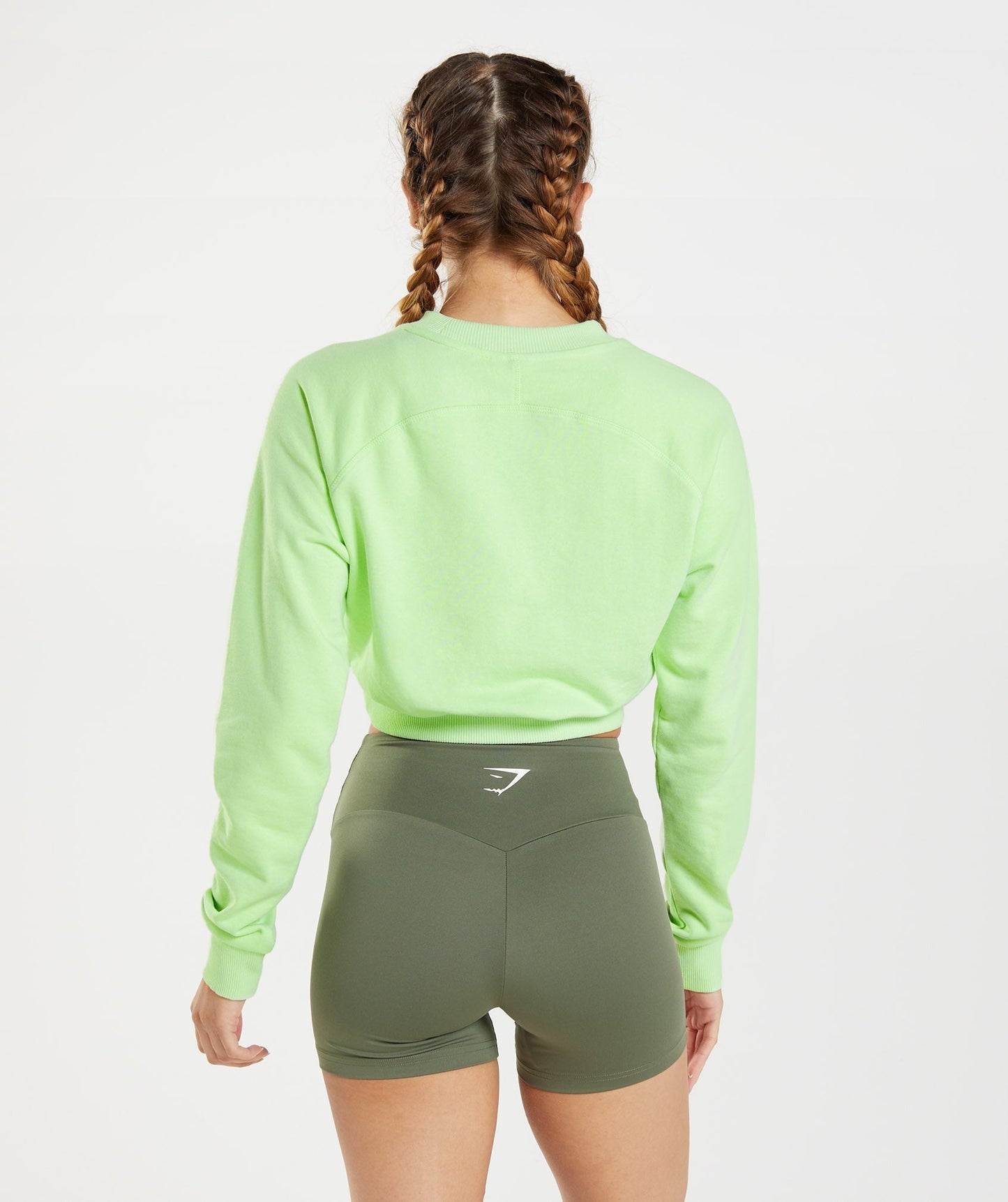 Gymshark Training Crop Sweater - Kiwi Green