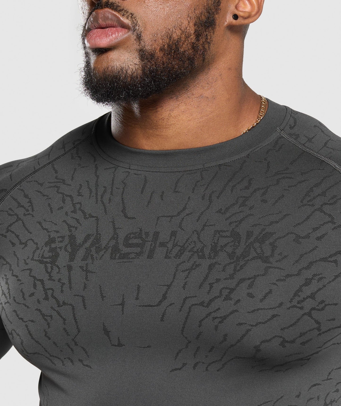 Gymshark Tectonic Seamless T Shirt - Asphalt Grey/Black