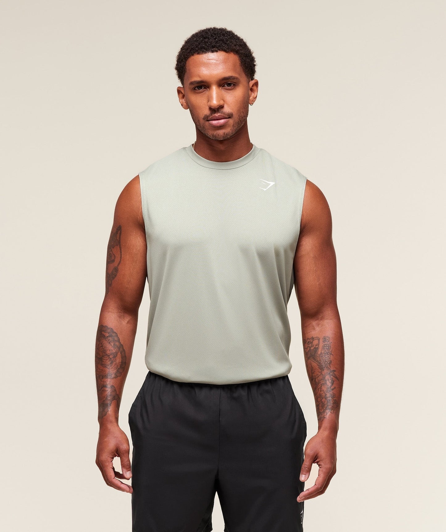 Gymshark Arrival Oversized Tank - Stone Grey