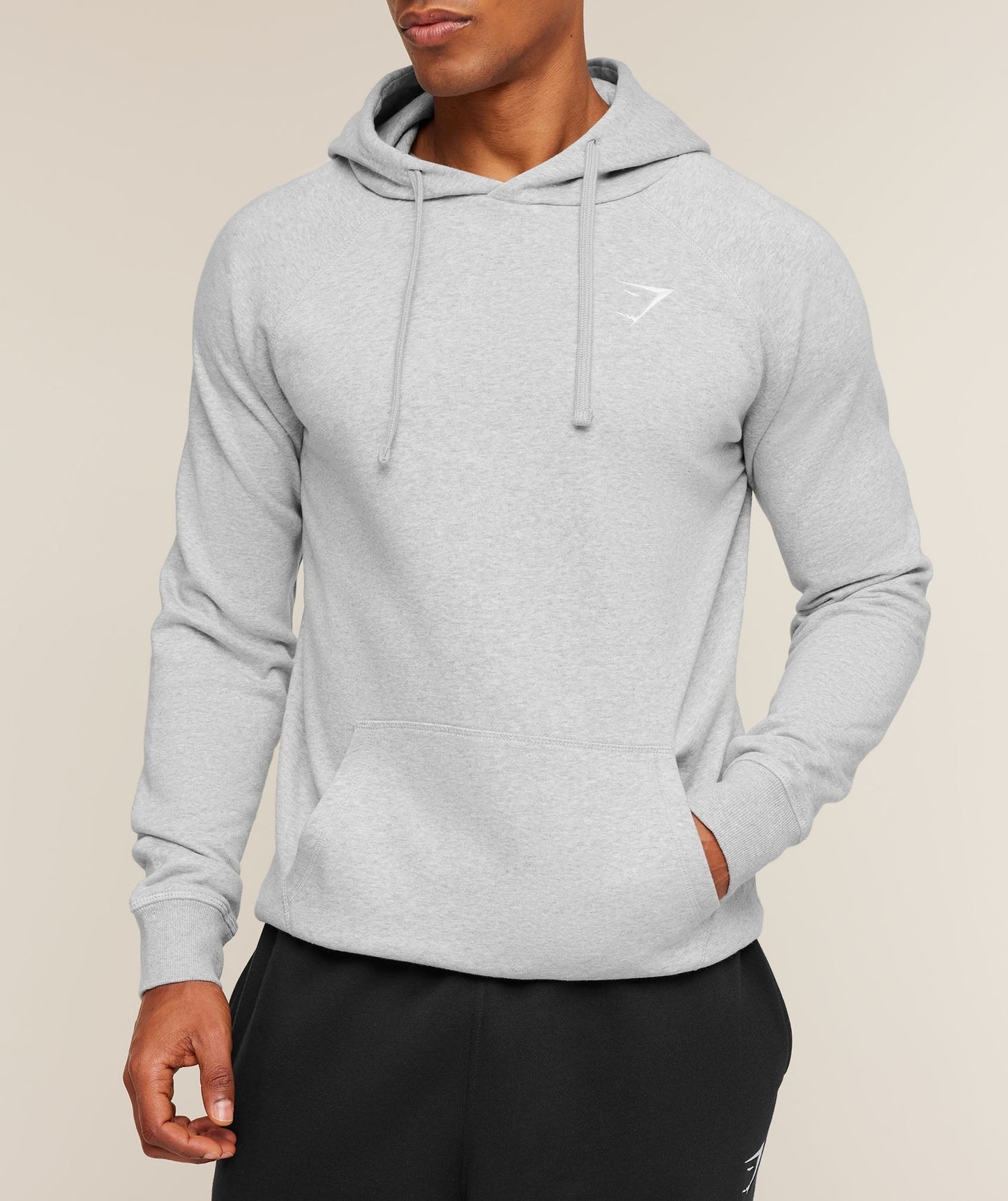 Gymshark Crest Hoodie - Light Grey Marl