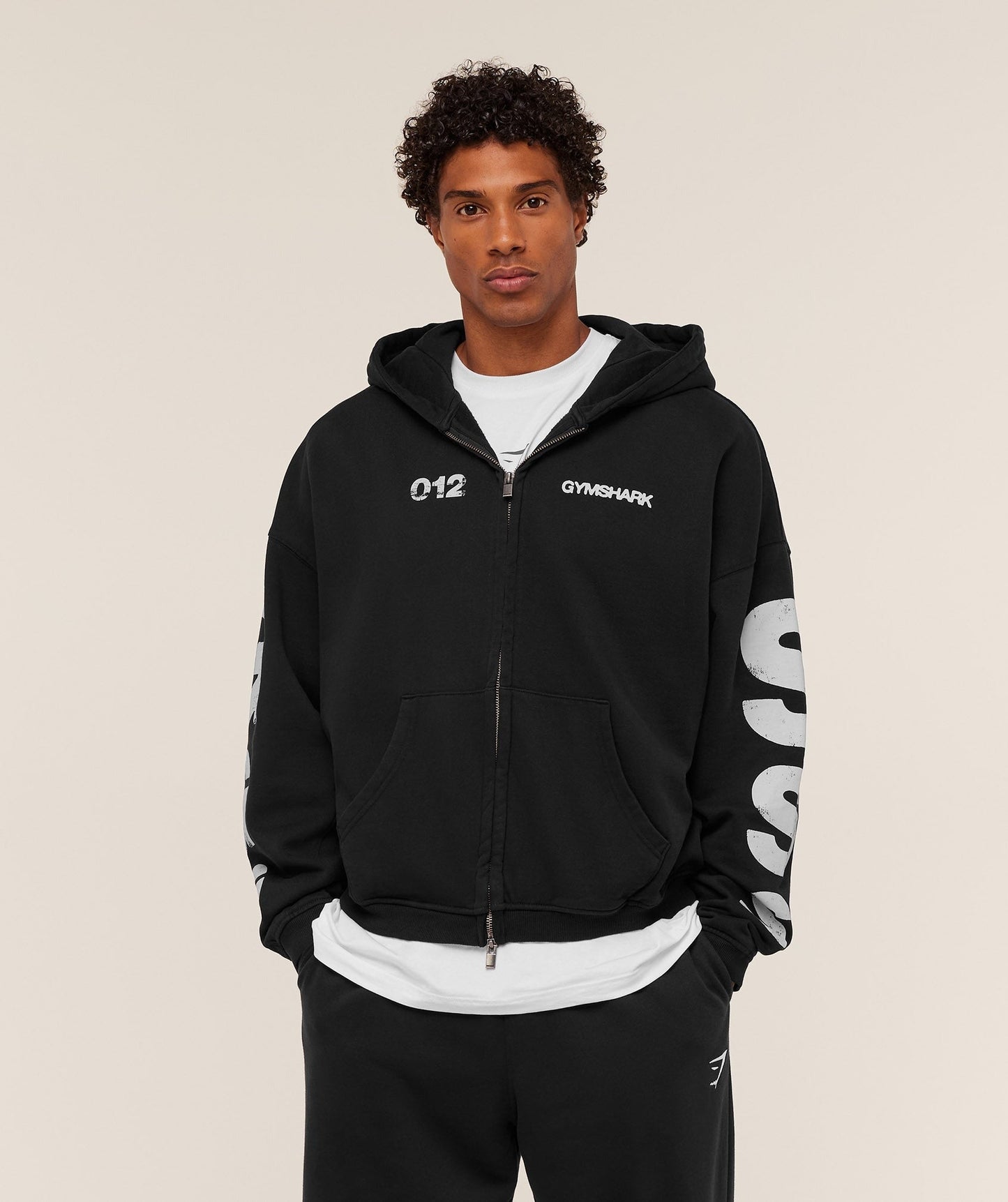 Gymshark Strength Of Tomorrow Zip Up Hoodie - Black