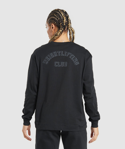 Gymshark Weightlifting Long Sleeve Top - Black