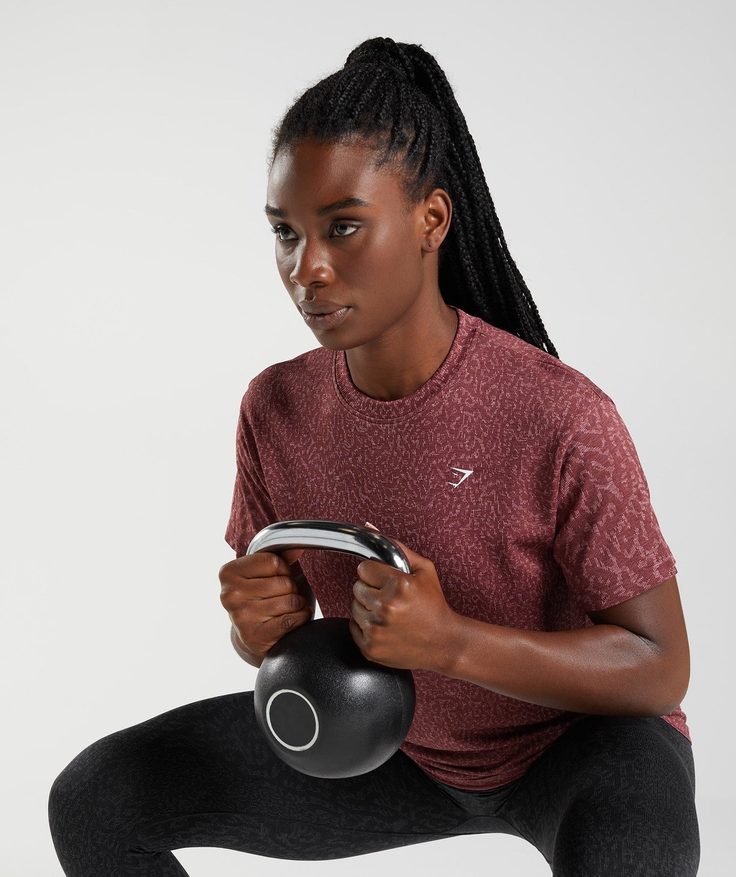Gymshark Adapt Animal Seamless T-Shirt - Reef | Cherry Brown
