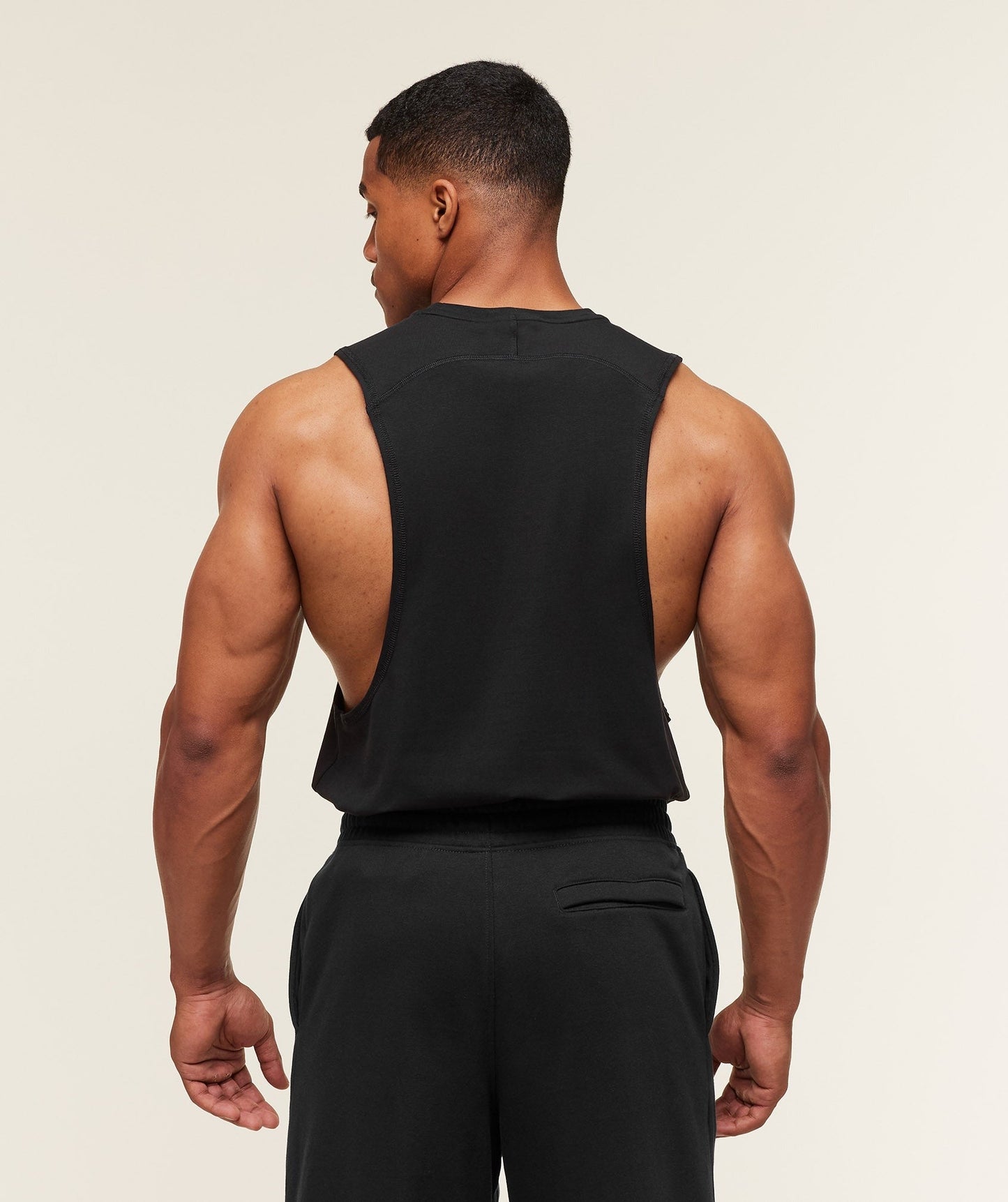 Gymshark Prime Drop Arm Tank - Black/Brand Blue