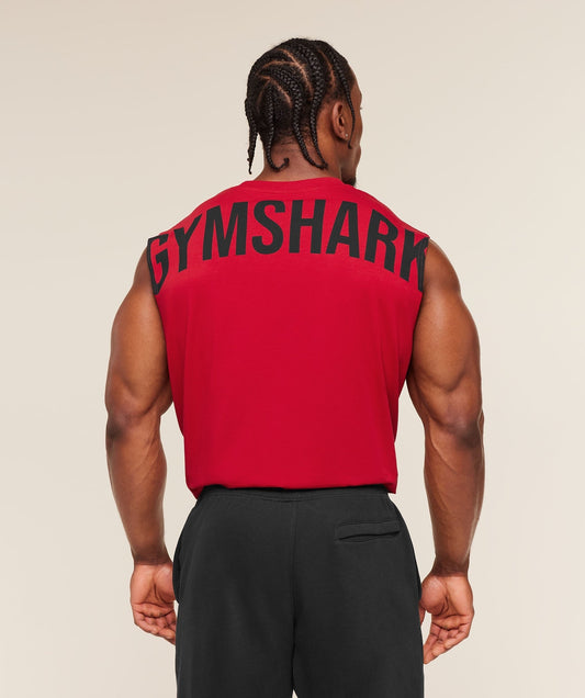 Gymshark Power Cut Off Tank - Conditioning Red