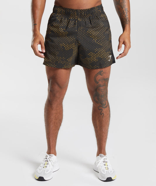 Gymshark Sport 5" Shorts - Turmeric Yellow Print