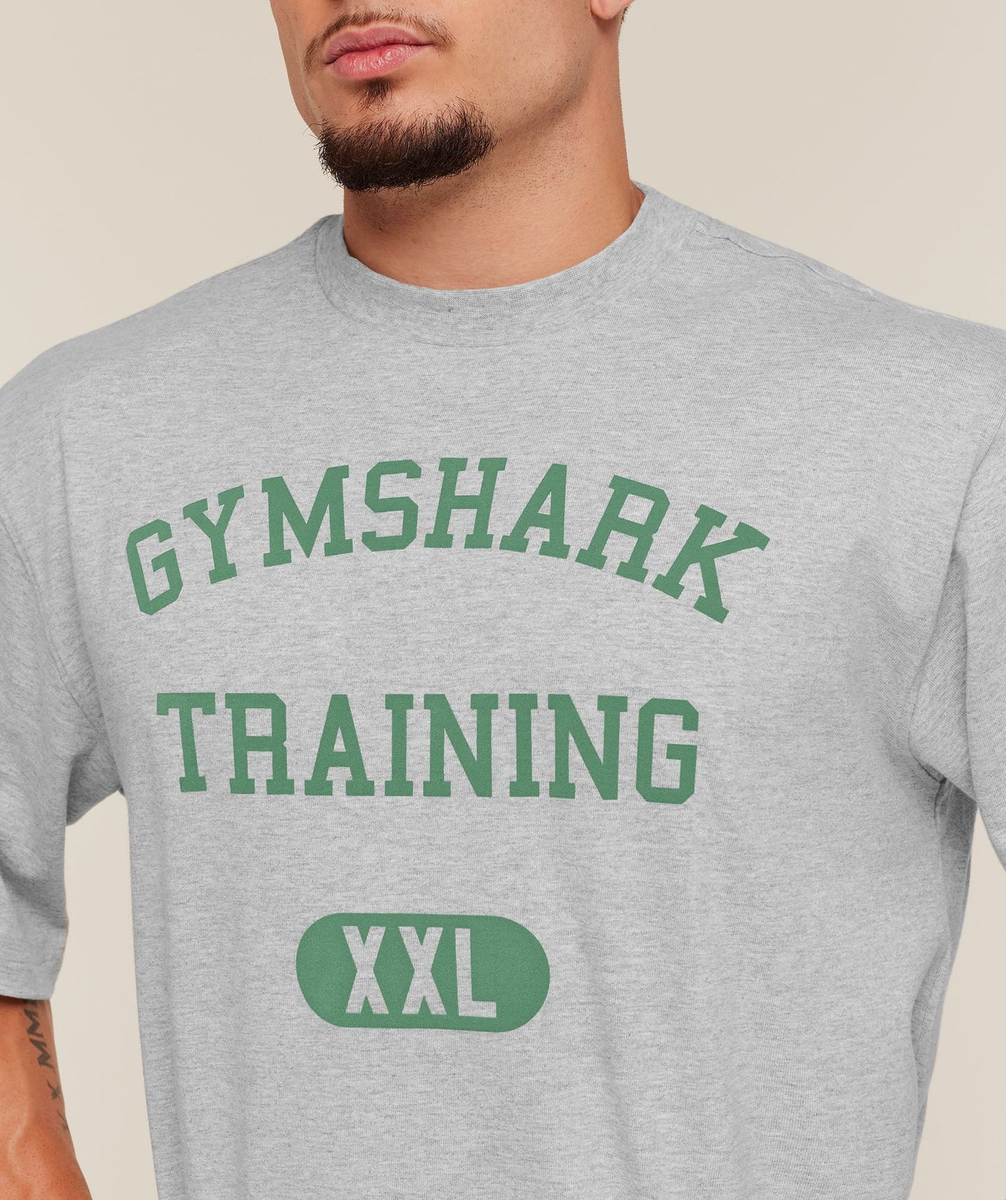 Gymshark Training Graphic T-Shirt - Light Grey Core Marl