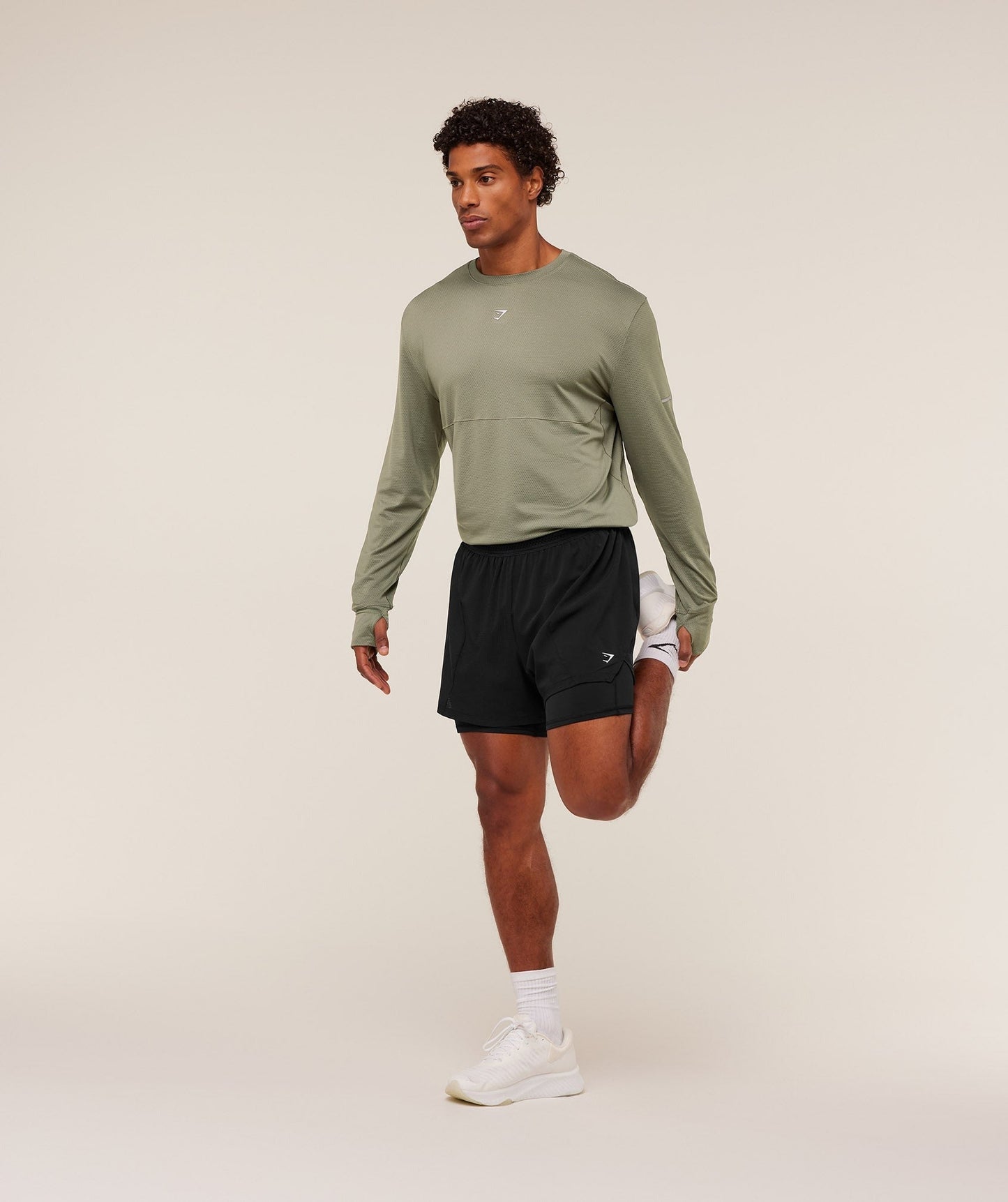 Gymshark Running Long Sleeve T-Shirt - Base Green