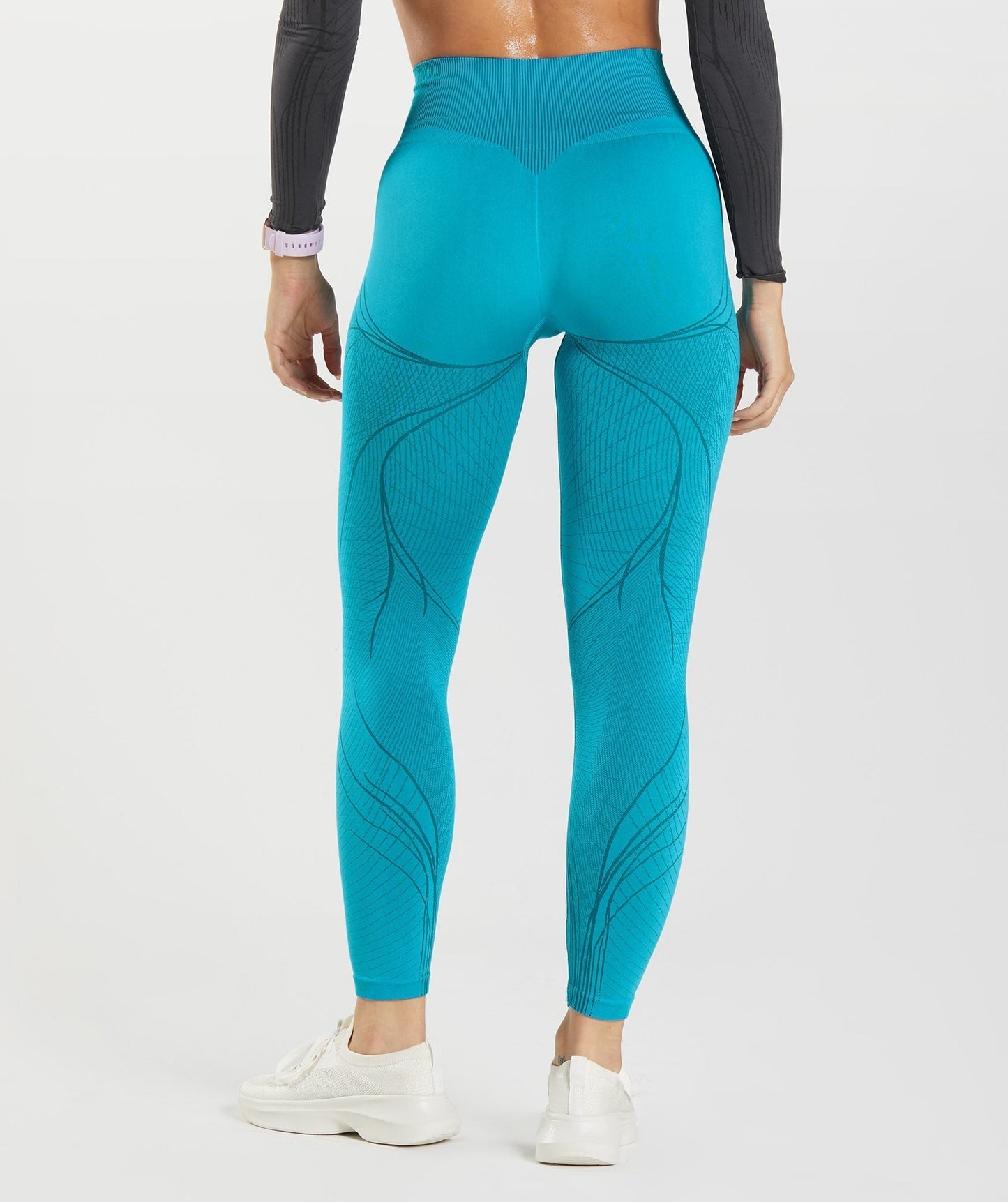 Gymshark Apex Seamless Leggings - Shark Blue/Atlantic Blue